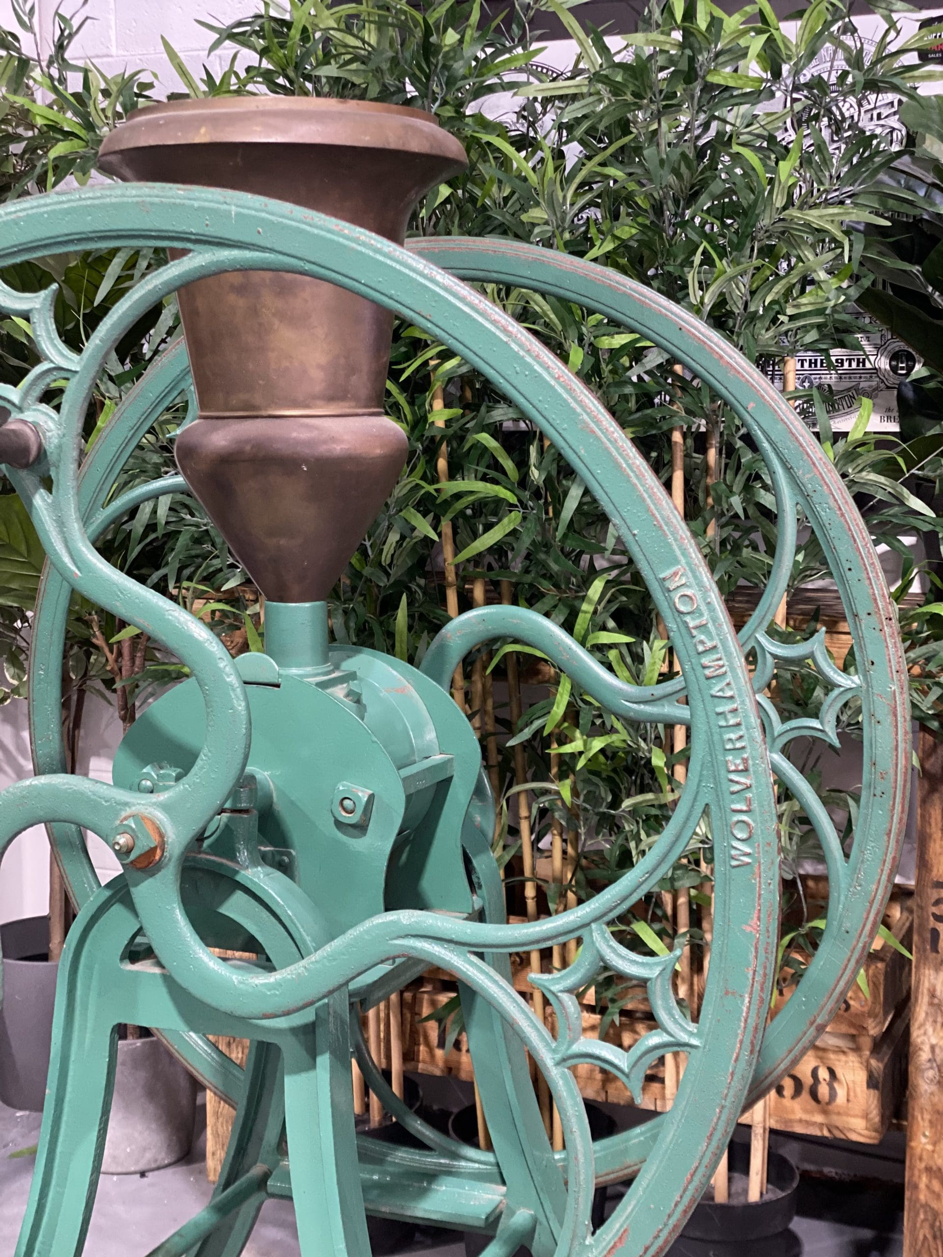 1850’s EM Pourhouse Wolverhampton Cast Iron Hand Coffee Grinder