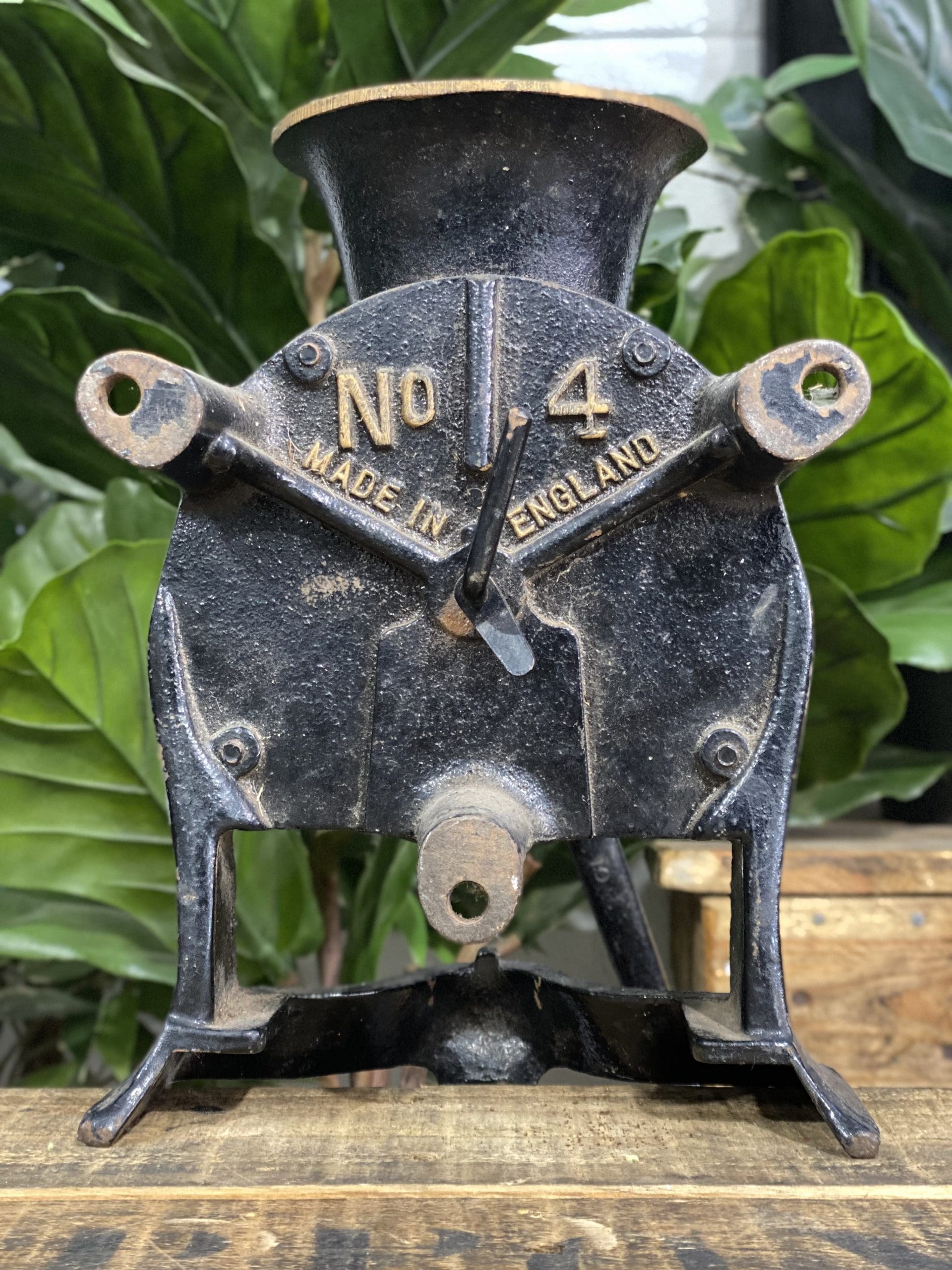 1856 No. 4 Large Spong & Co Ltd Bench Mounted Hand Grinder