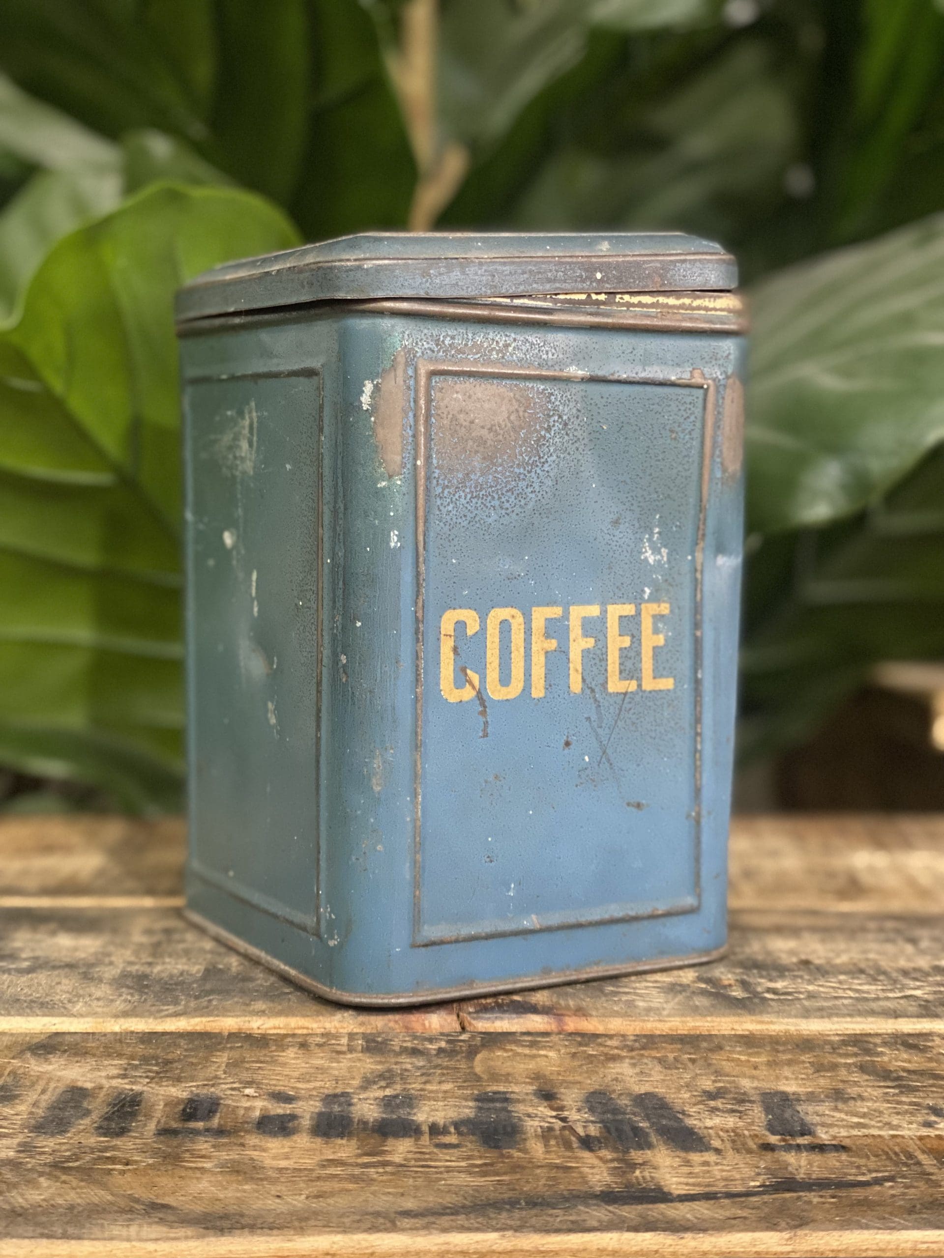 #256 1950’s Blue Antique Coffee Tin