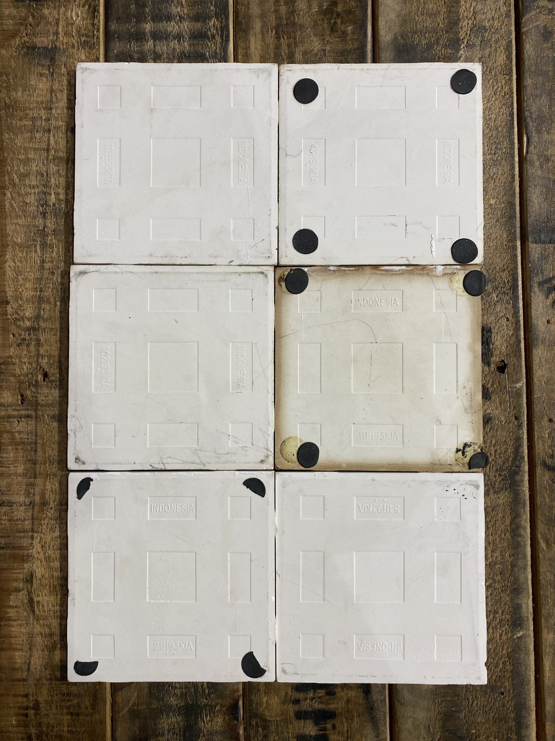 #307 1980’s Collectors Ceramic Coffee Tiles x 6