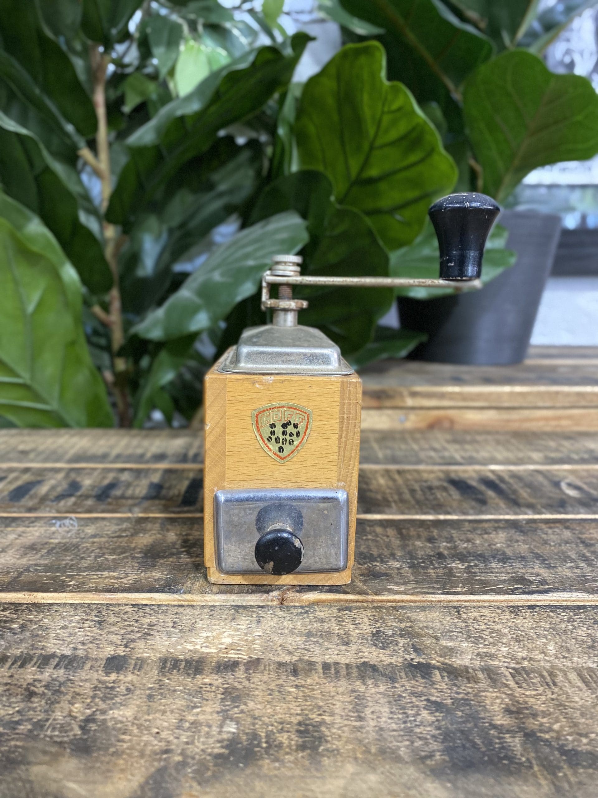 #33 1930’s European Oblong Wooden Hand Coffee Grinder