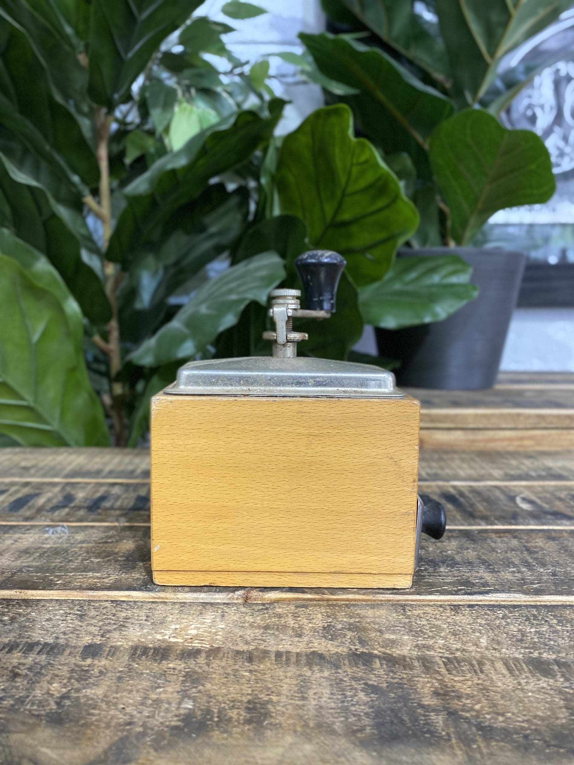 #33 1930’s European Oblong Wooden Hand Coffee Grinder