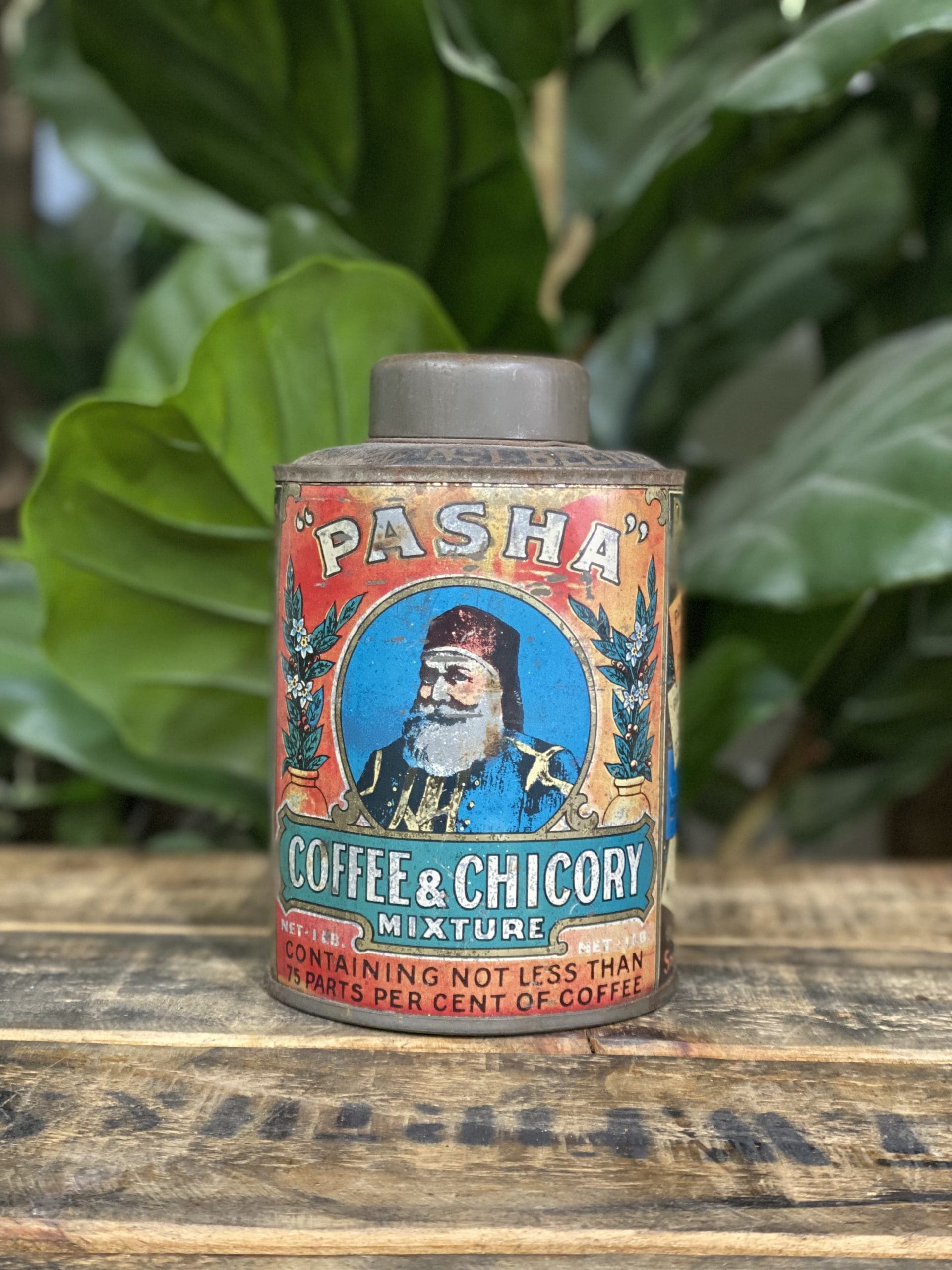 #401 1920’s Kenyan Pasha Coffee Tin & Lid