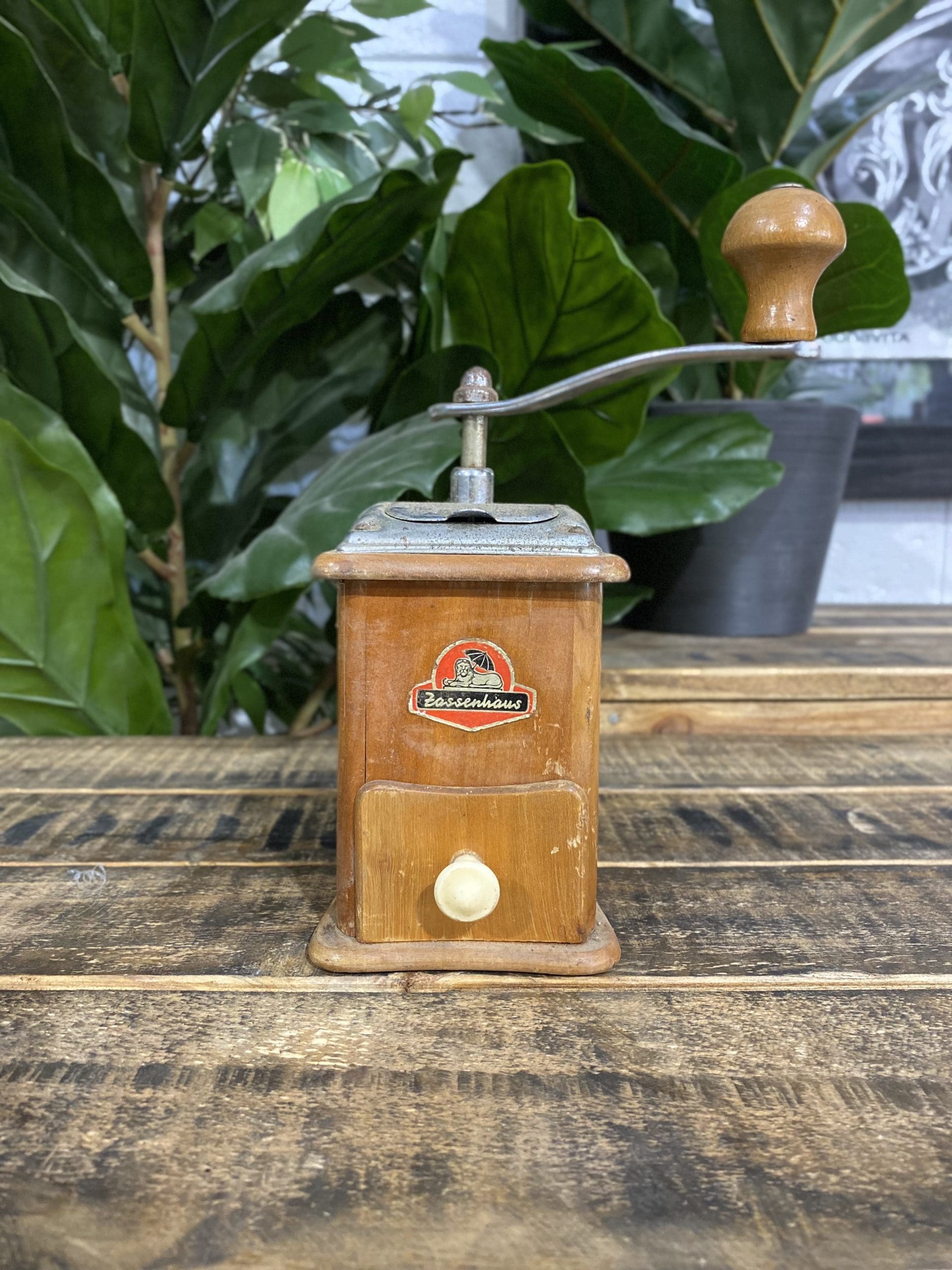 #44 1940’s Zassenhaus Elongated Wooden Hand Coffee Grinder