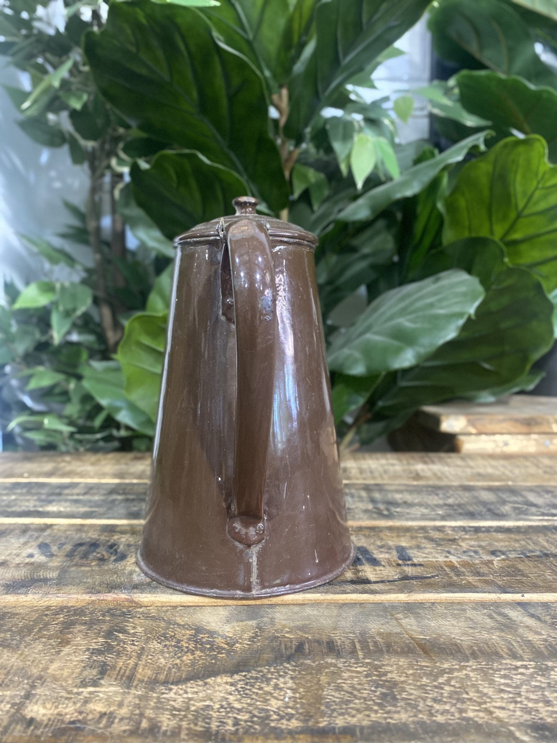 Mission Brown Coffee Pot Tin 1950’s