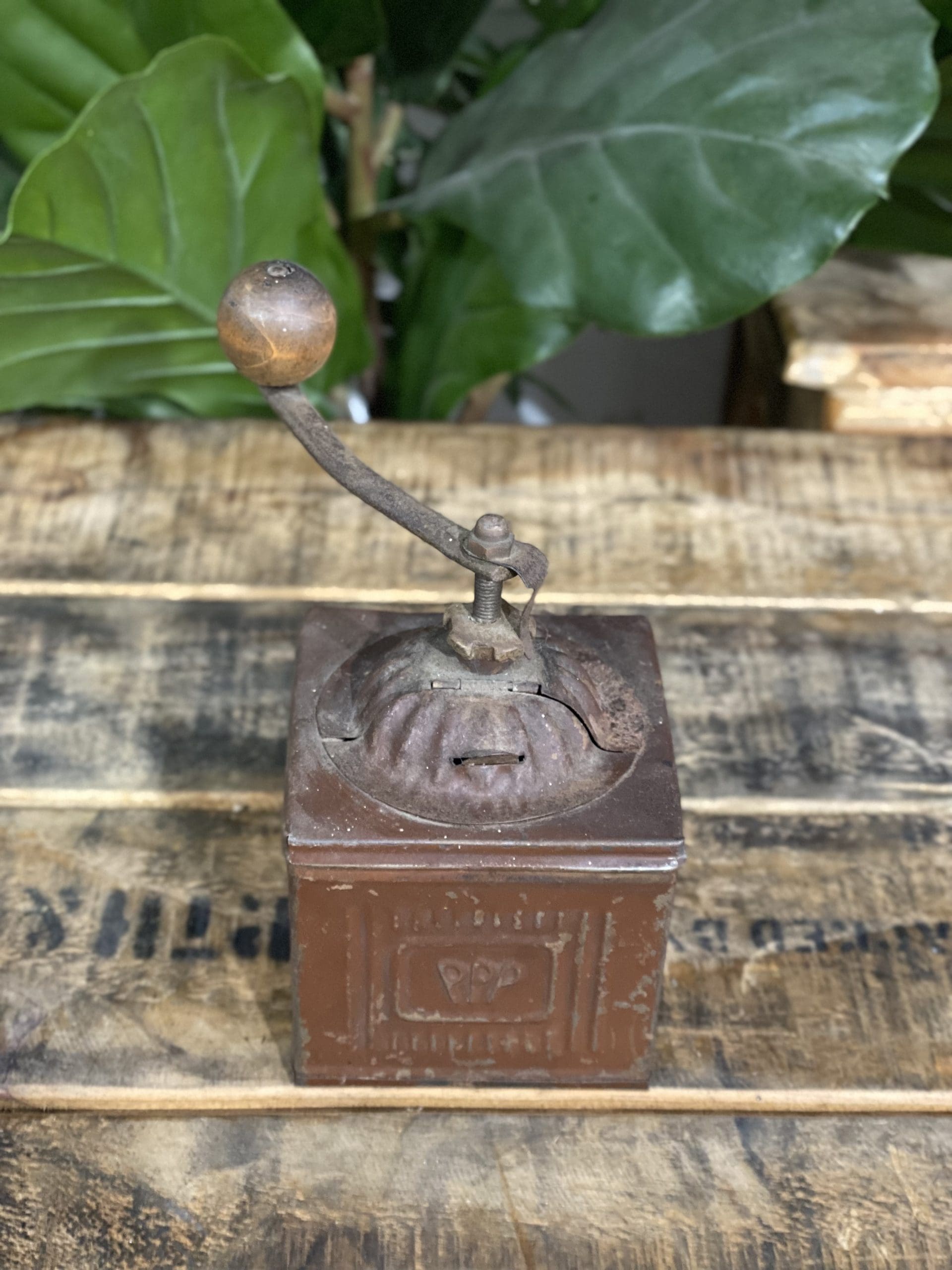 1880’s PPP Label Box Hand Coffee Grinder
