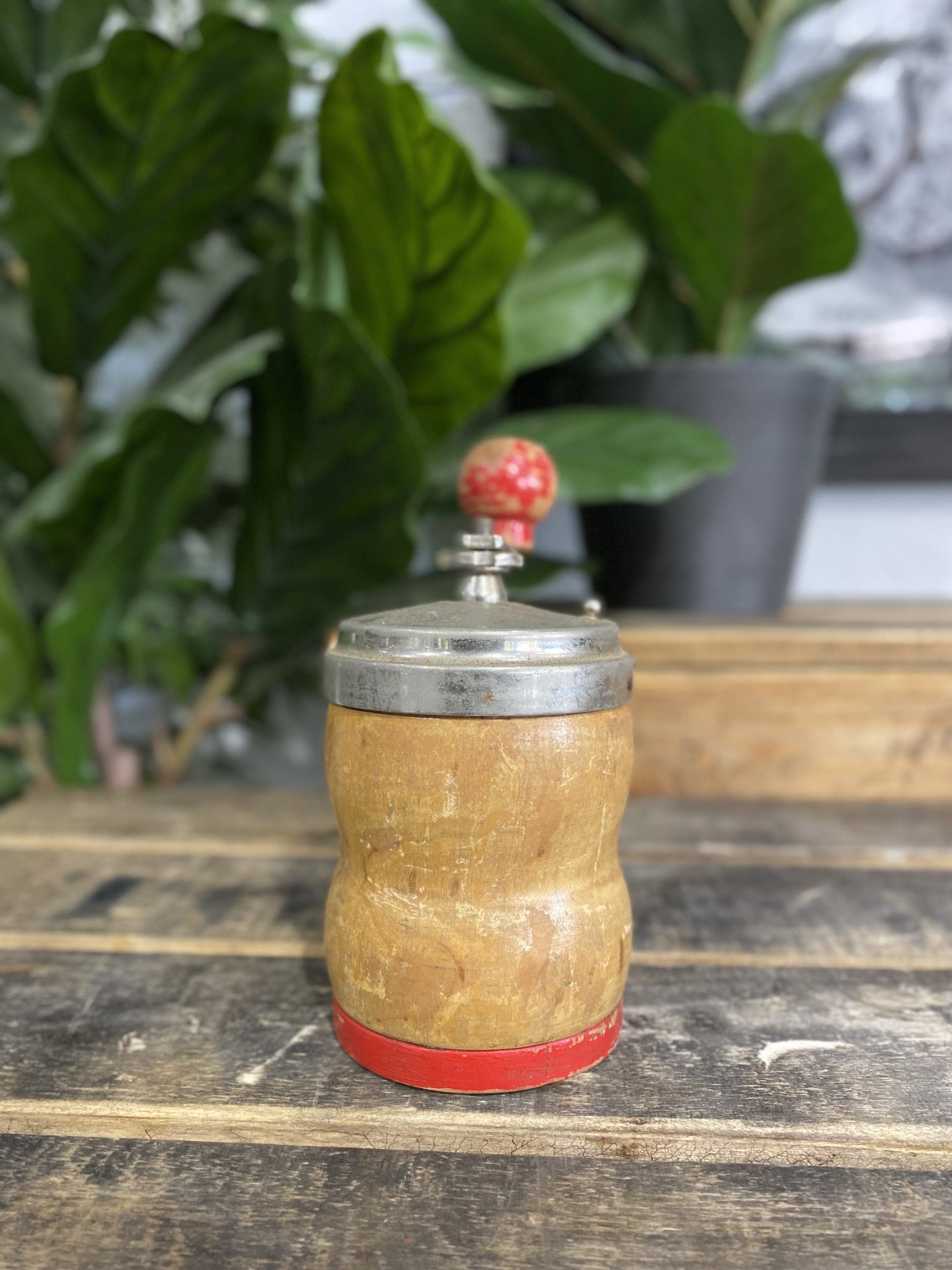 #61 Working B & G Wooden Hand Coffee Grinder