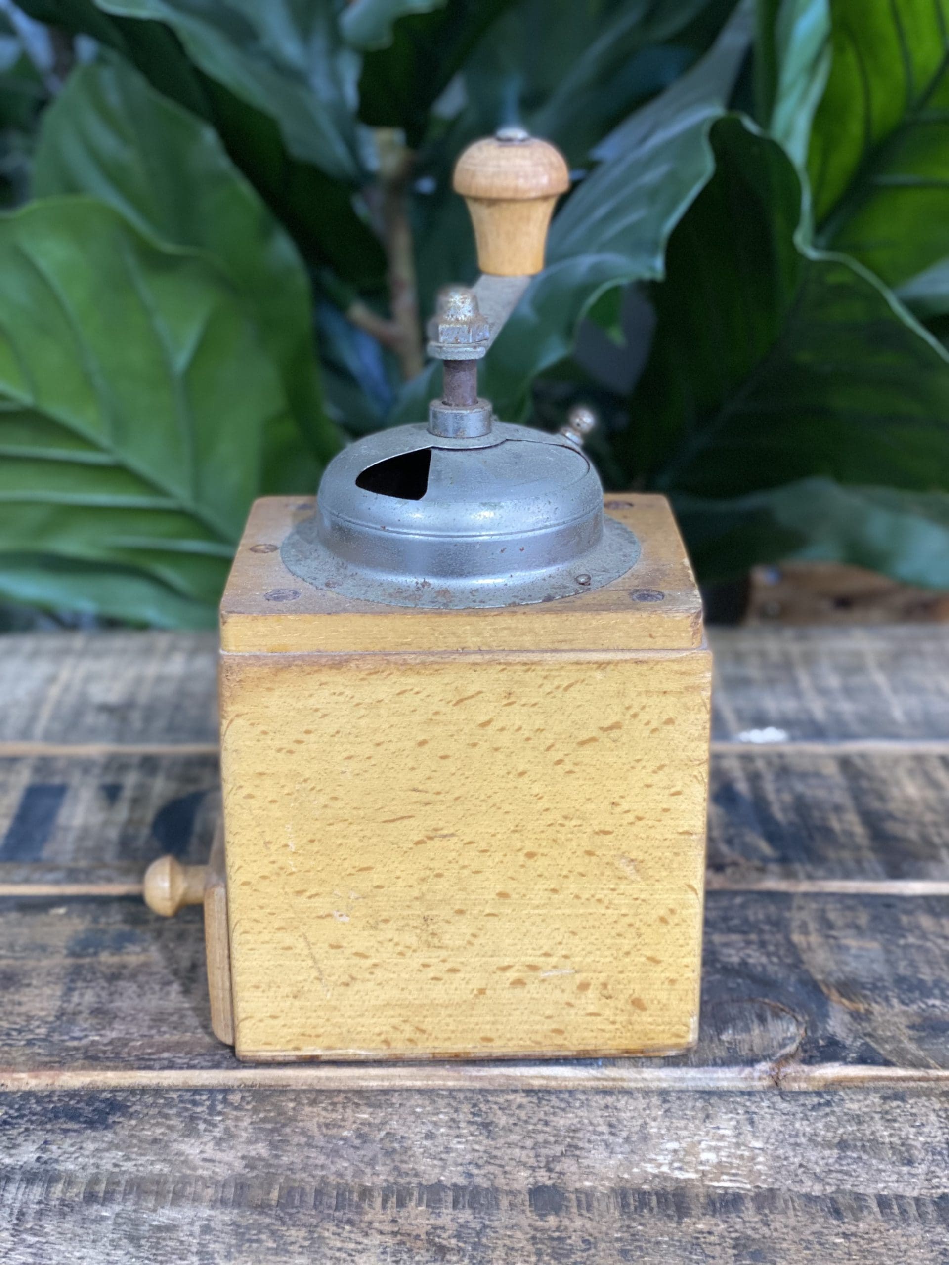 #63 1940’s Zassenhaus Wooden Square Box Coffee Grinder