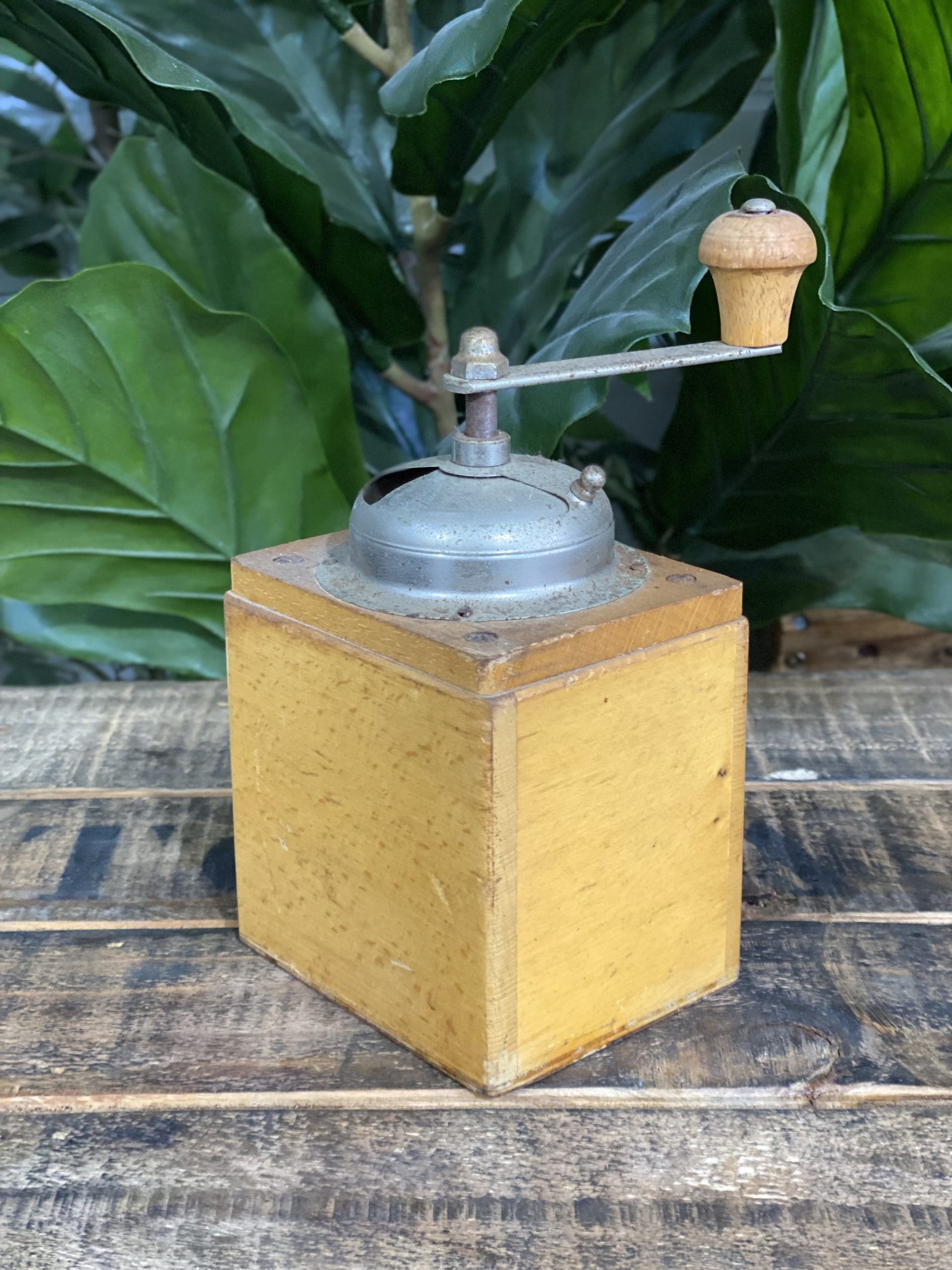 #63 1940’s Zassenhaus Wooden Square Box Coffee Grinder