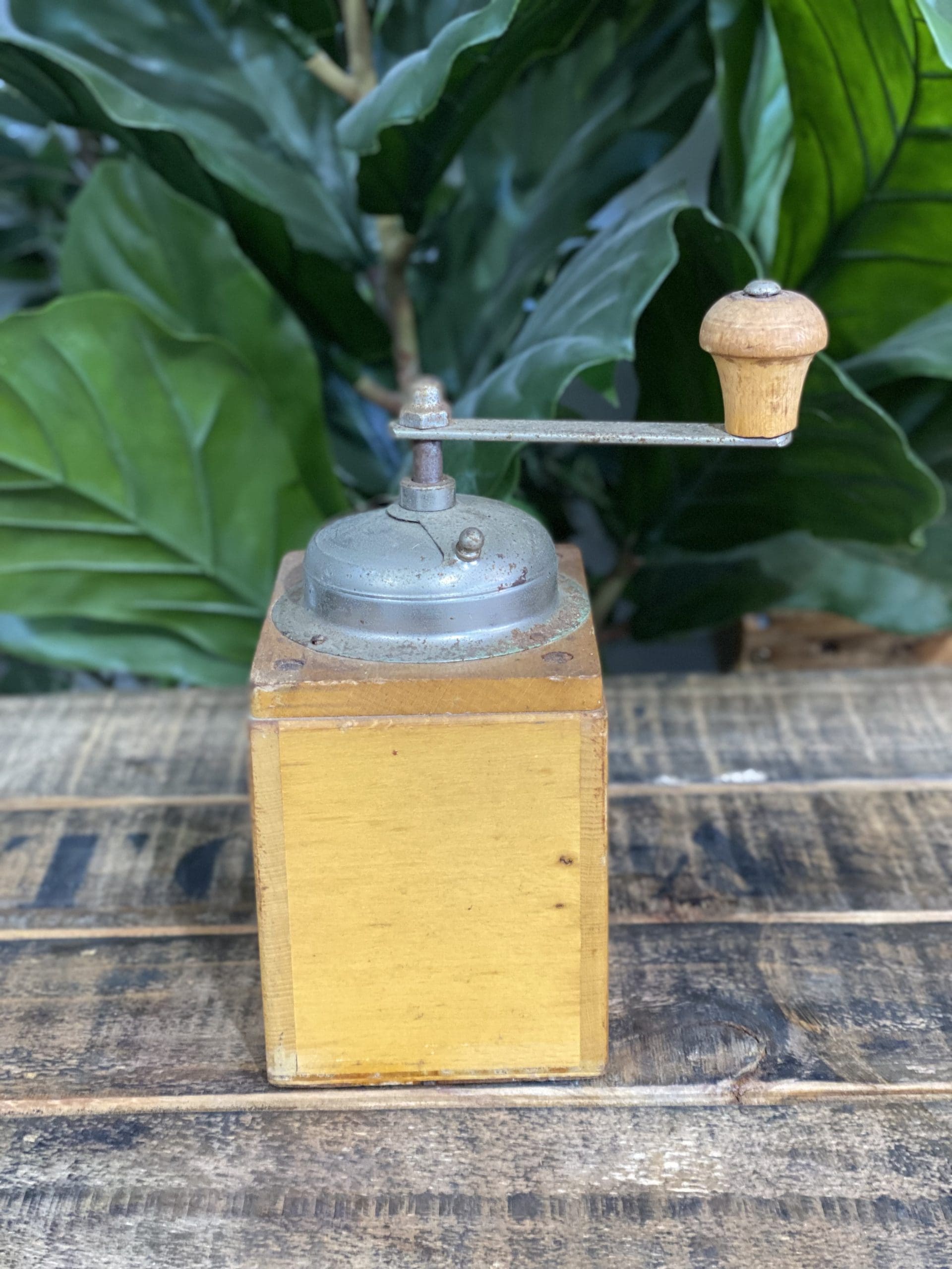 #63 1940’s Zassenhaus Wooden Square Box Coffee Grinder