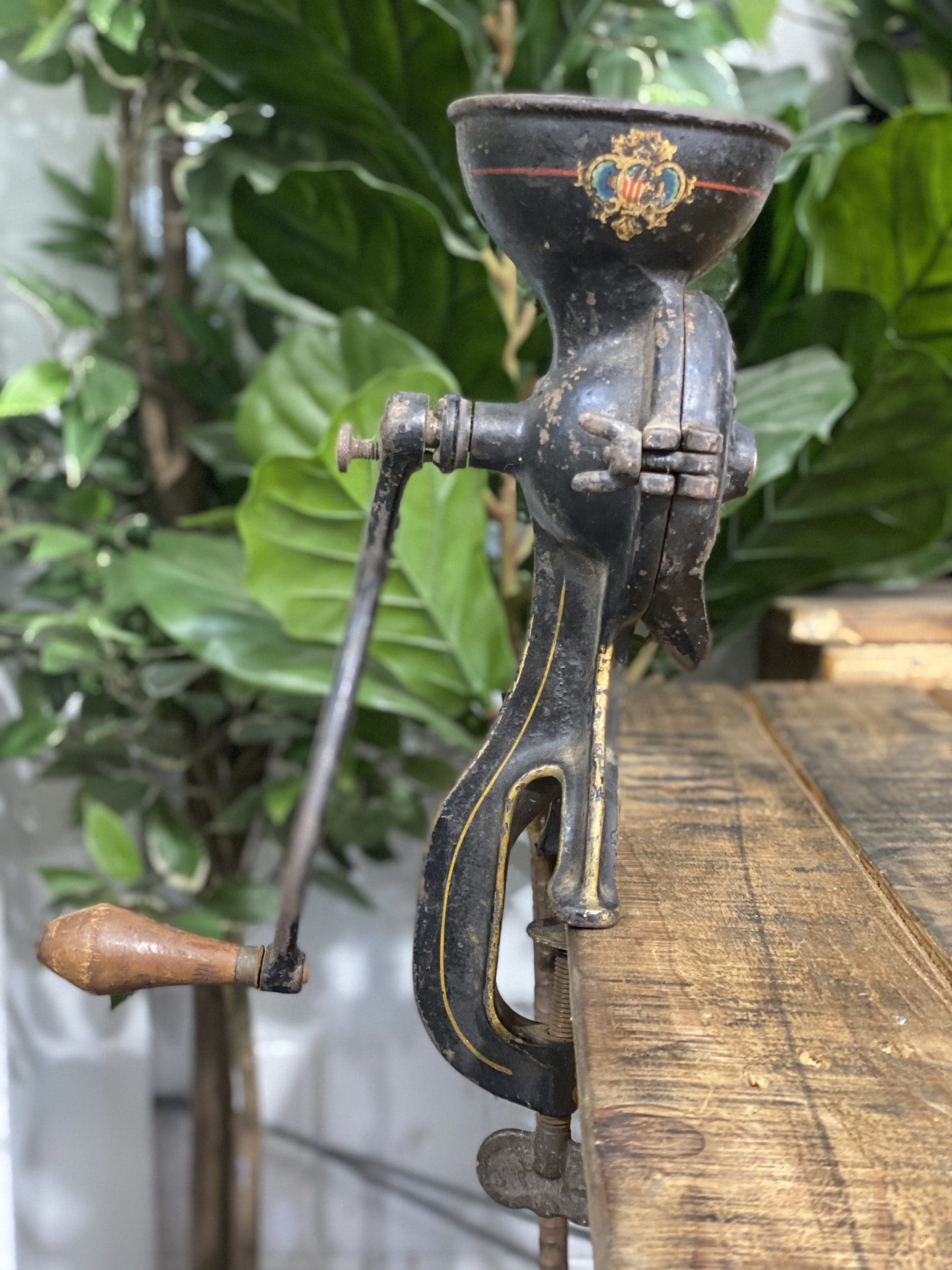#69 1890’s MFC Philadelphia USA Cast Iron Hand Coffee Grinder
