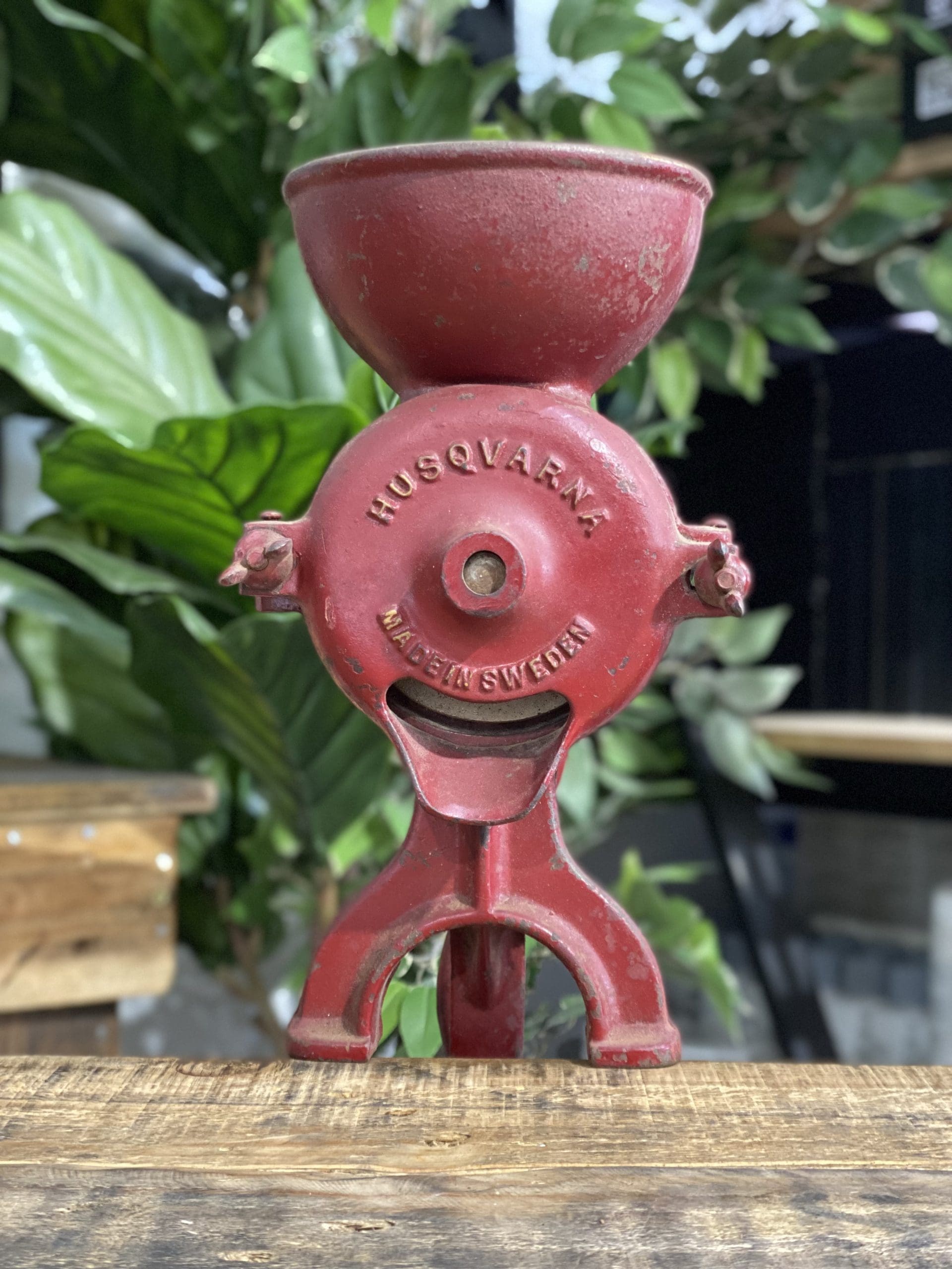 #70 1930’s Husqvarna Bench Clamp Coffee Grinder