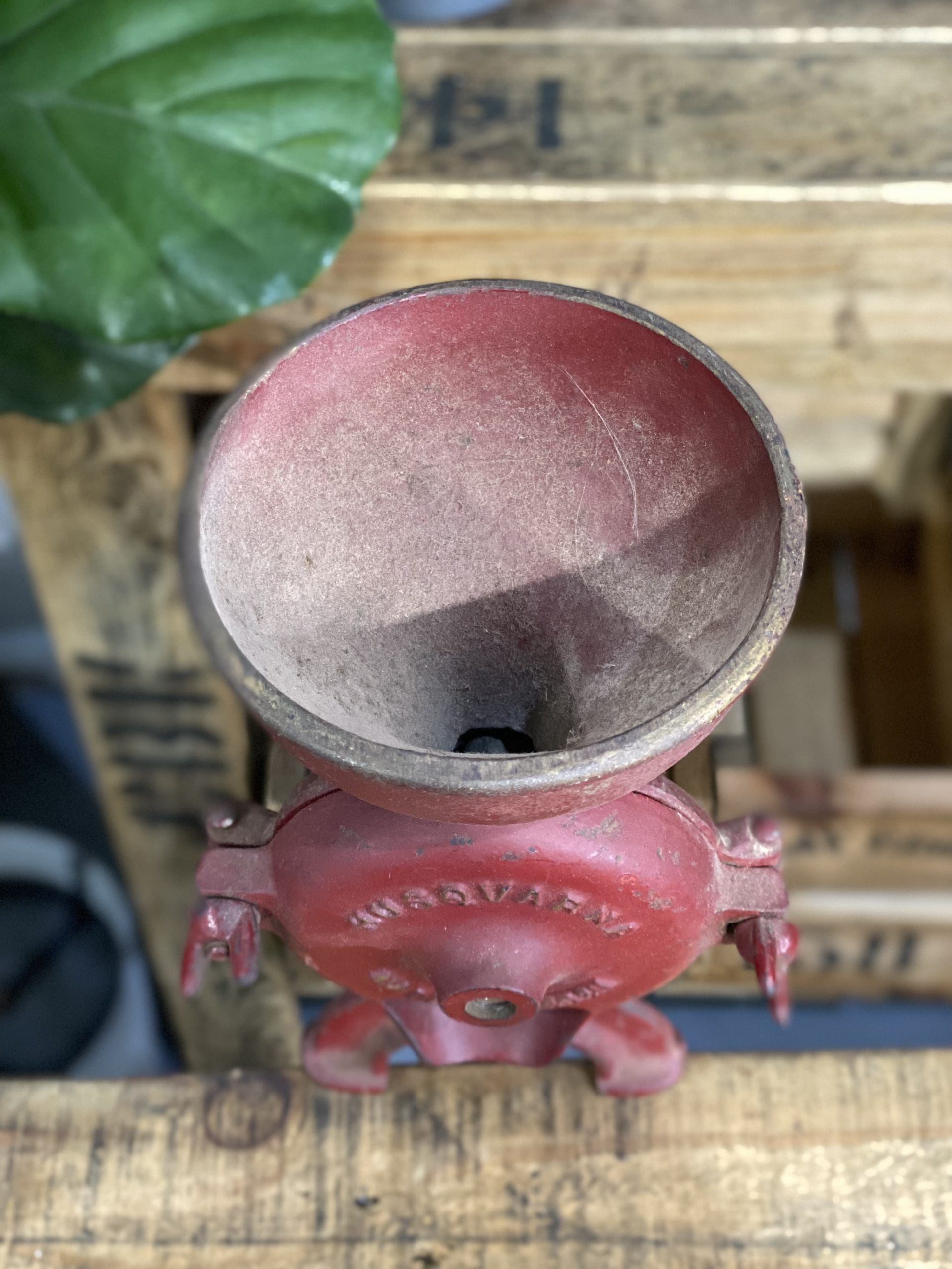 #70 1930’s Husqvarna Bench Clamp Coffee Grinder