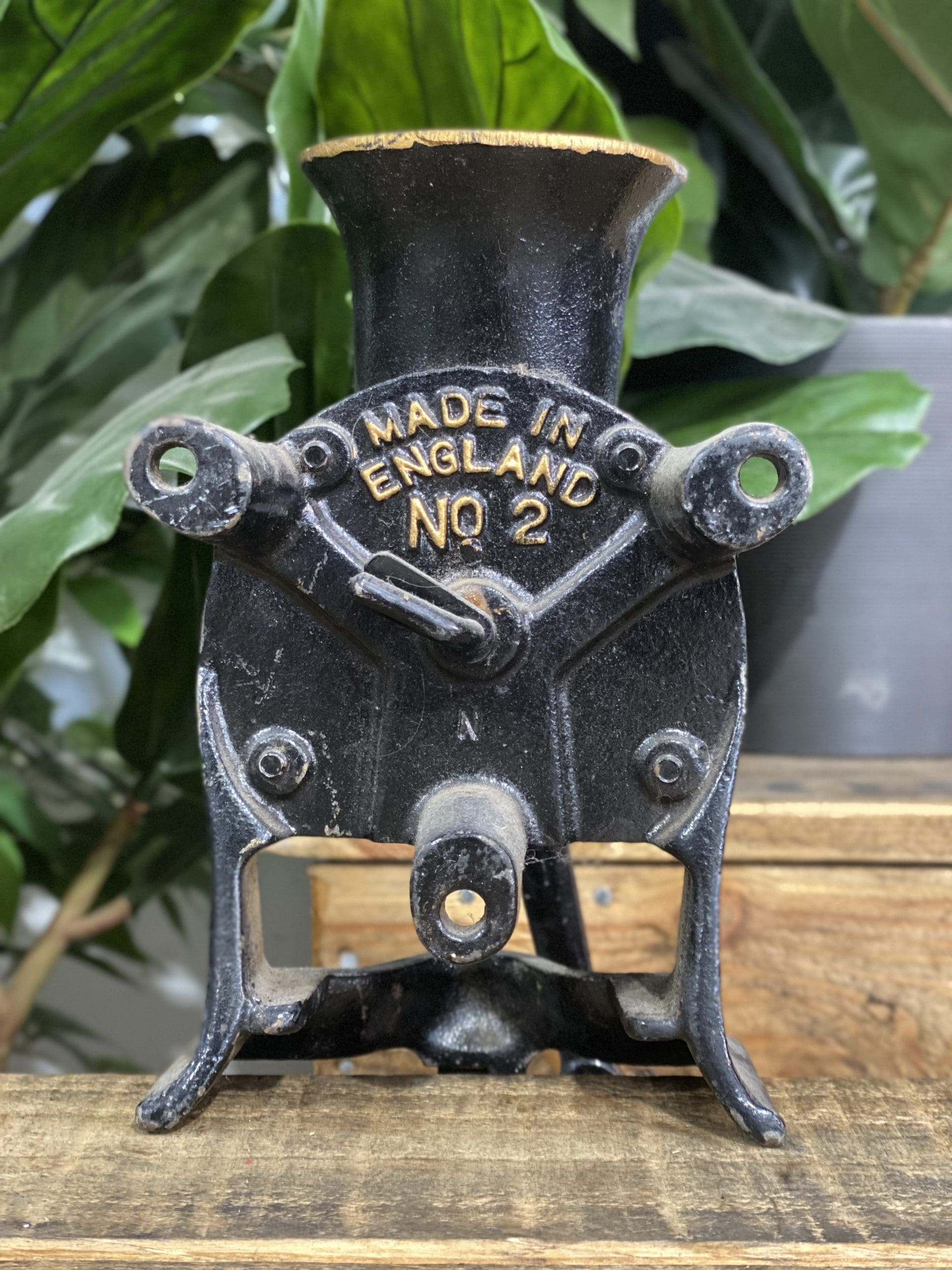 #84 1850’s No. 2 Medium Spong & Co Ltd Bench Mounted Hand Grinder