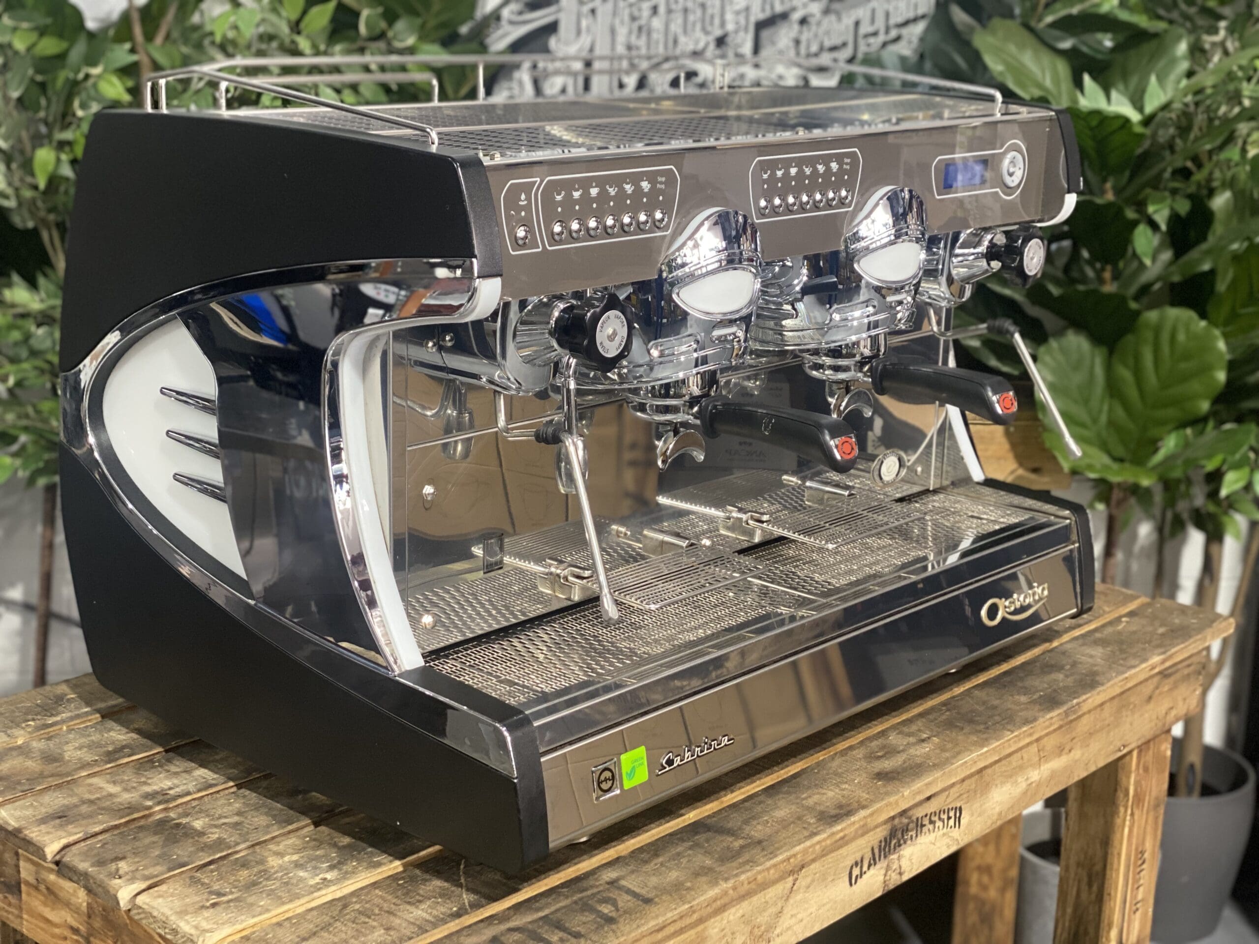 Astoria Sabrina 2 Group Black Espresso Coffee Machine Used astoria-sabrina-2-group-black-espresso-coffee-machine-used