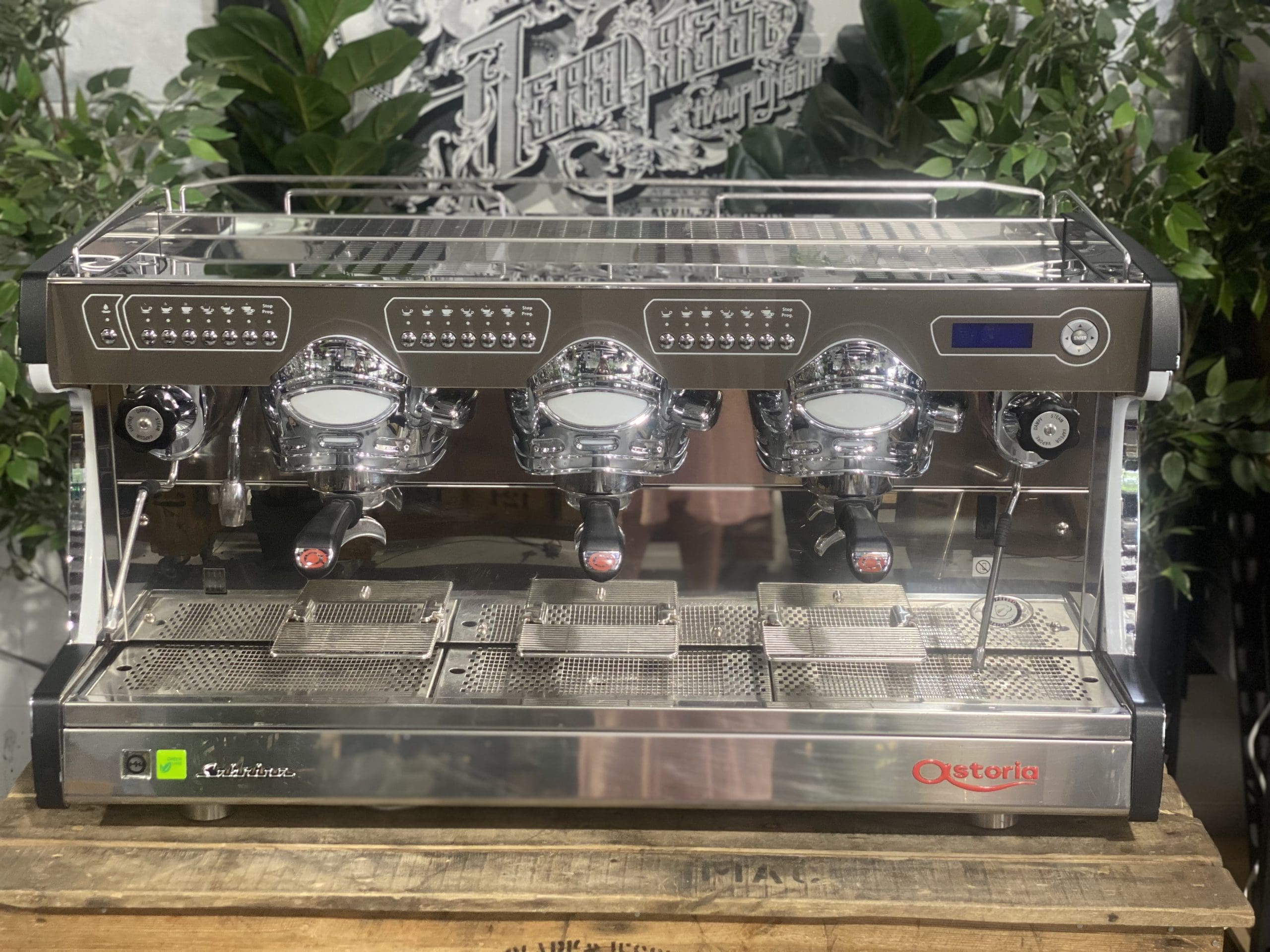 Astoria Sabrina 3 Group Black Espresso Coffee Machine - Used