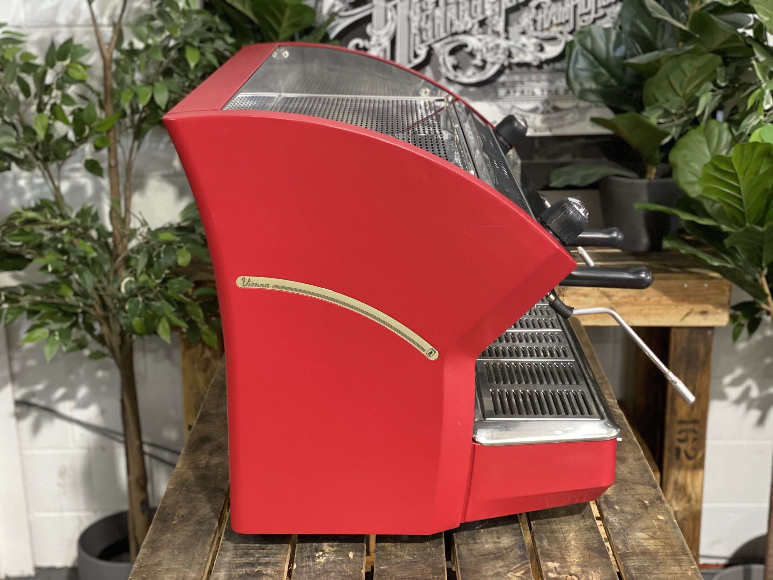 Azkoyen Vienna 2 Group Red Espresso Coffee Machine - Used