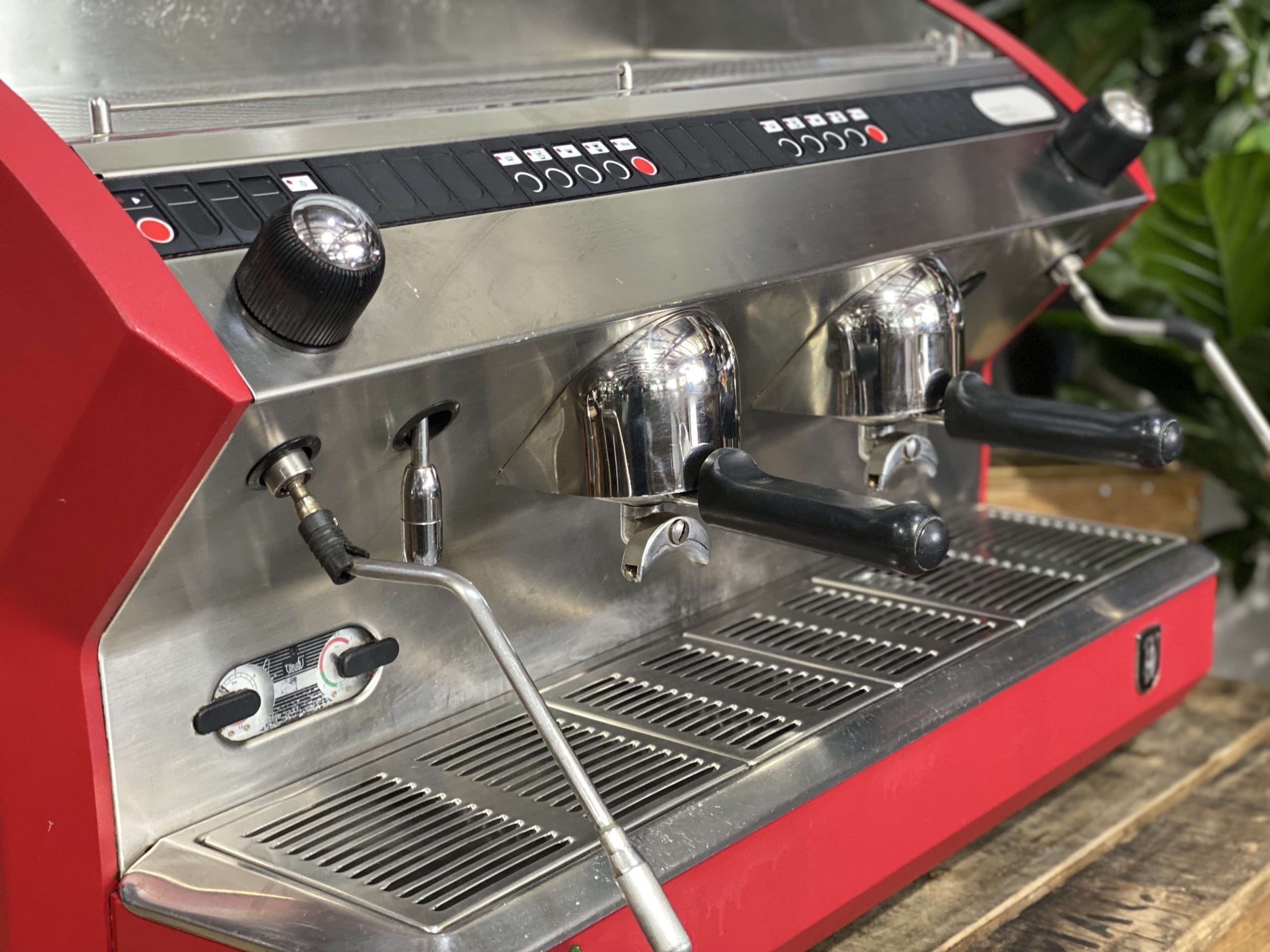Azkoyen Vienna 2 Group Red Espresso Coffee Machine - Used