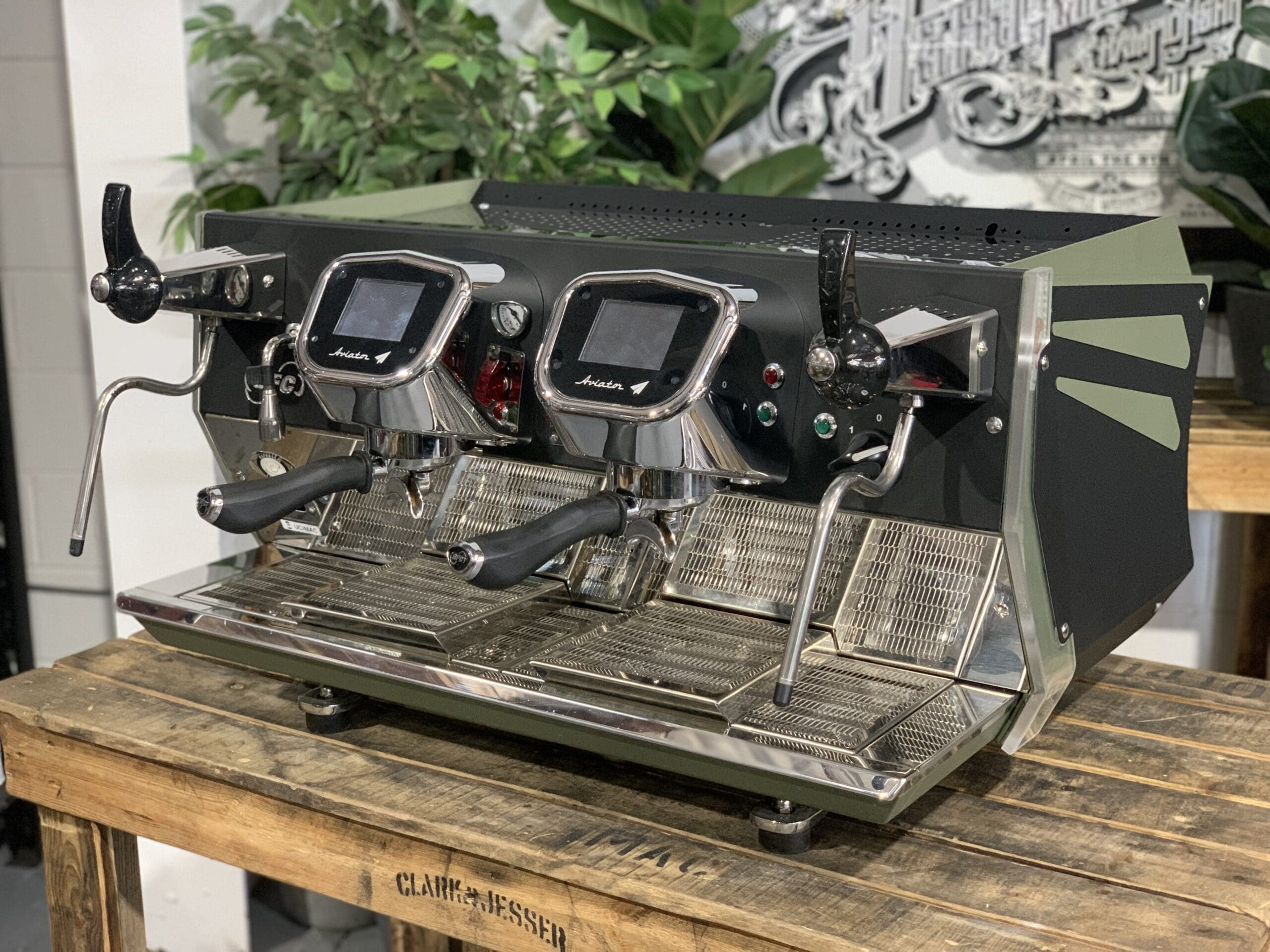 BFC Aviator 2 Group Dark Green & Black Espresso Coffee Machine - Used