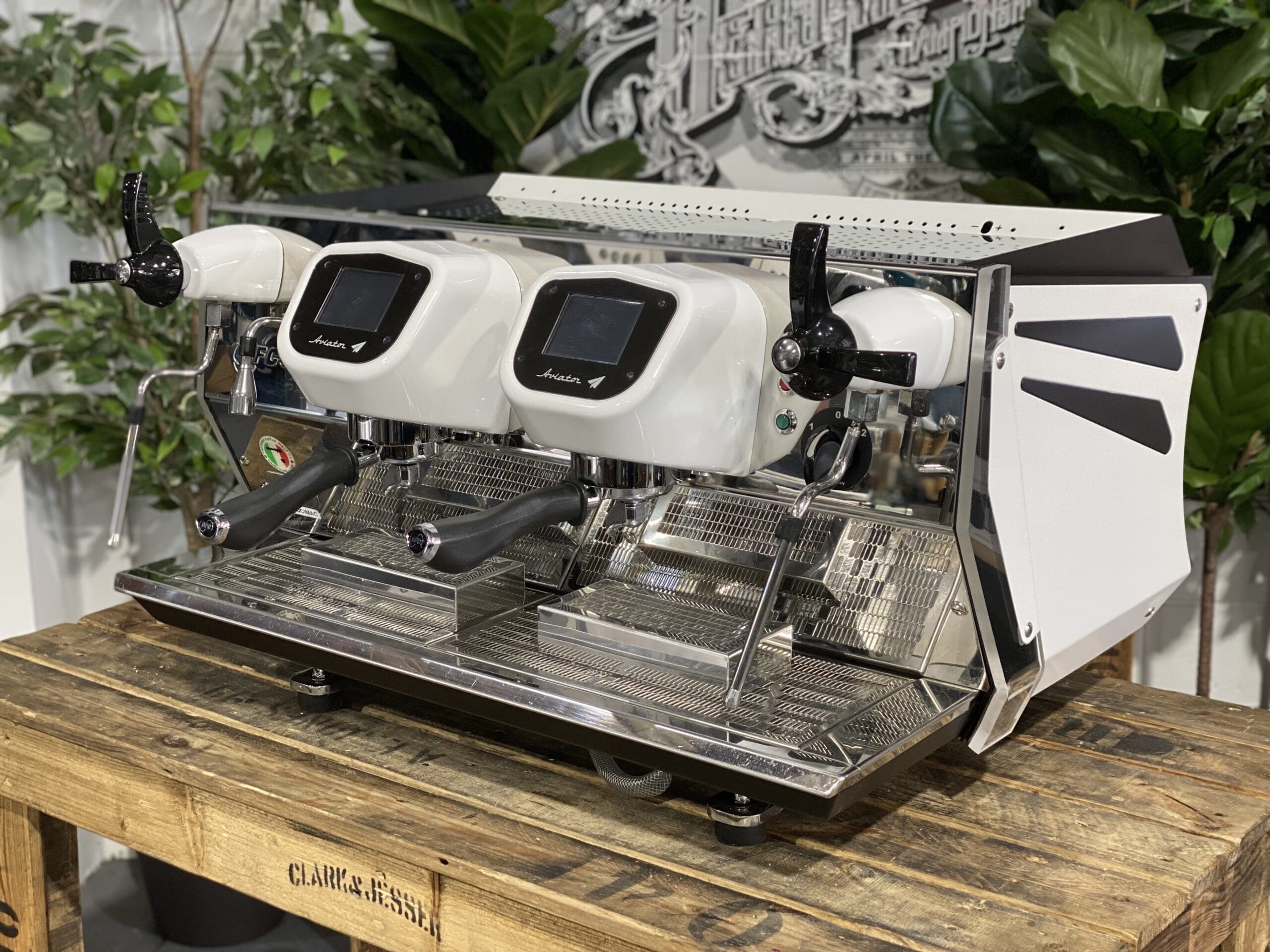 BFC Aviator 2 Group Custom White Espresso Coffee Machine - Used