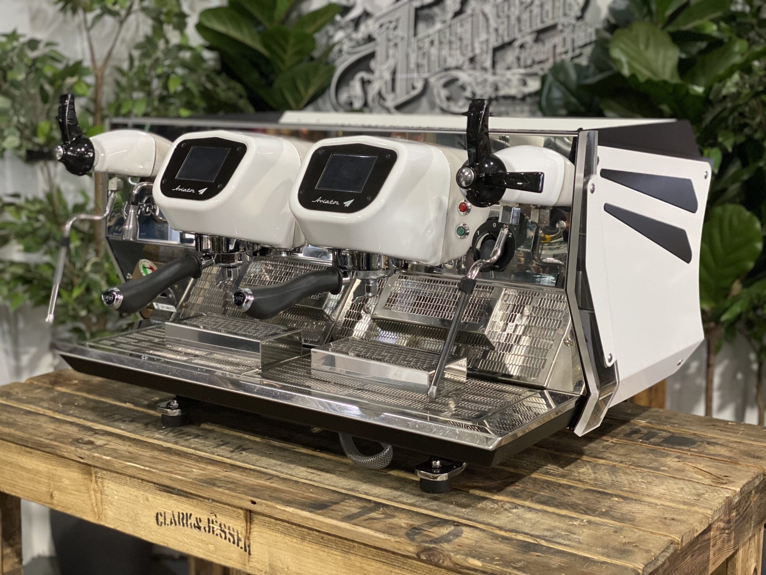 BFC Aviator 2 Group Custom White Espresso Coffee Machine - Used