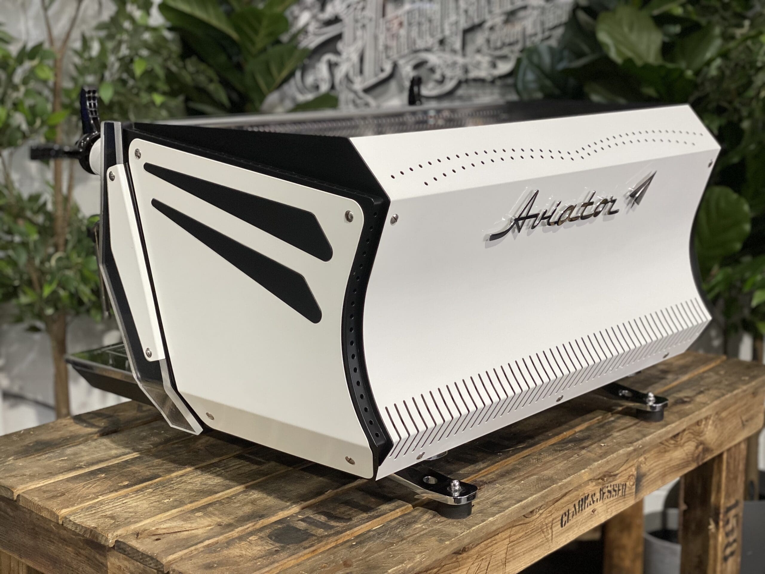 BFC Aviator 2 Group Custom White Espresso Coffee Machine - Used