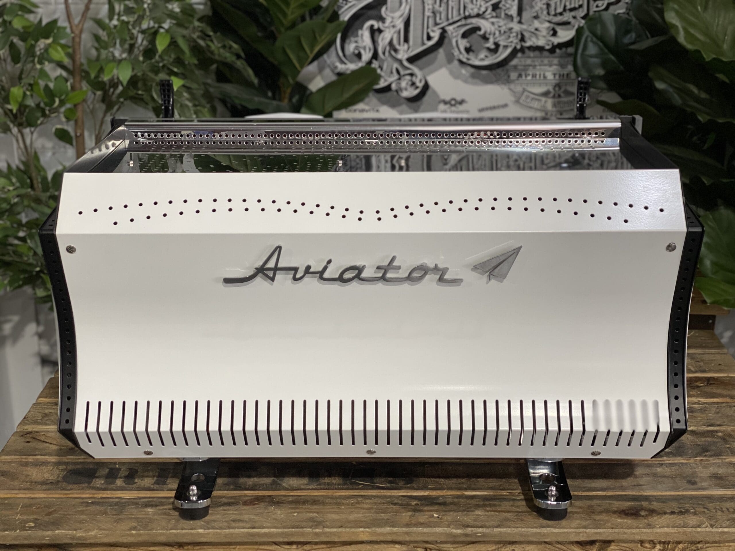 BFC Aviator 2 Group Custom White Espresso Coffee Machine - Used