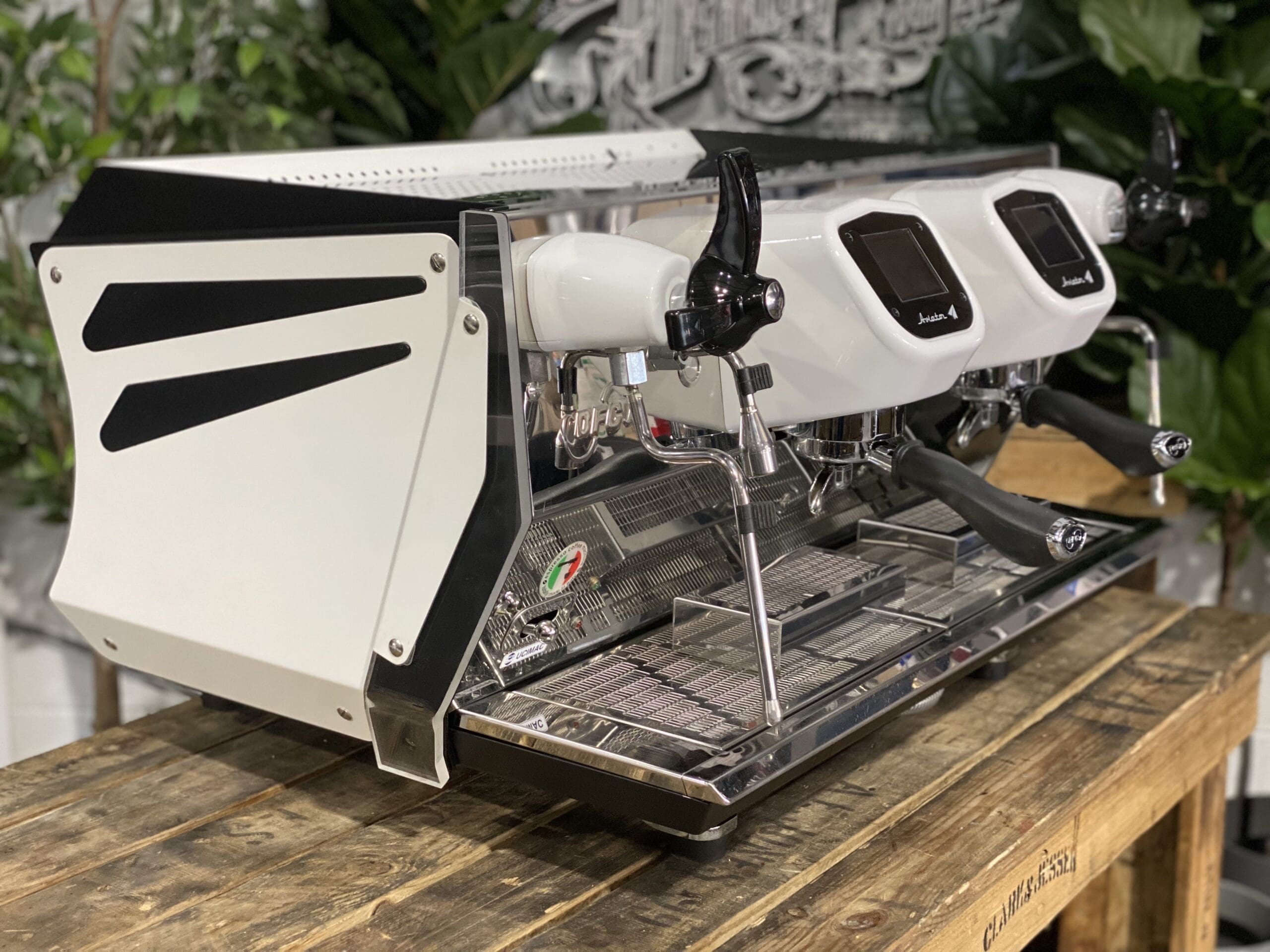 BFC Aviator 2 Group Custom White Espresso Coffee Machine - Used