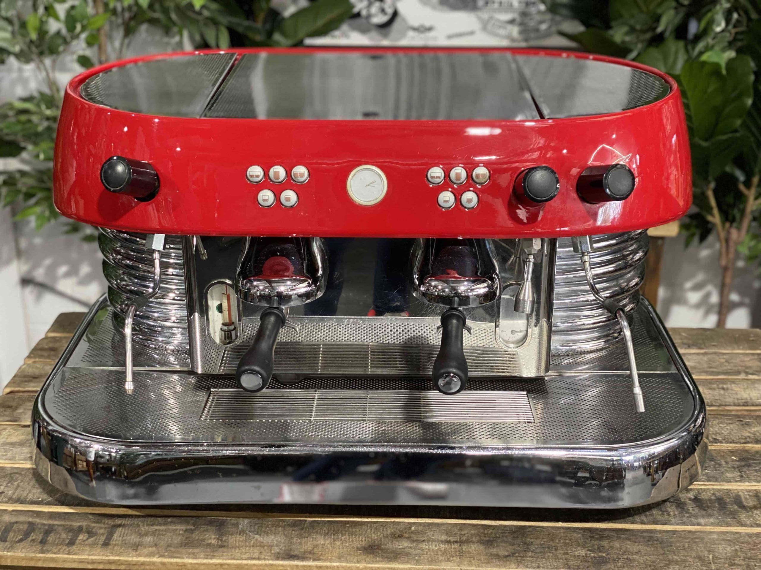 Brasilia Excelsior 2 Group Red Espresso Coffee Machine - Used