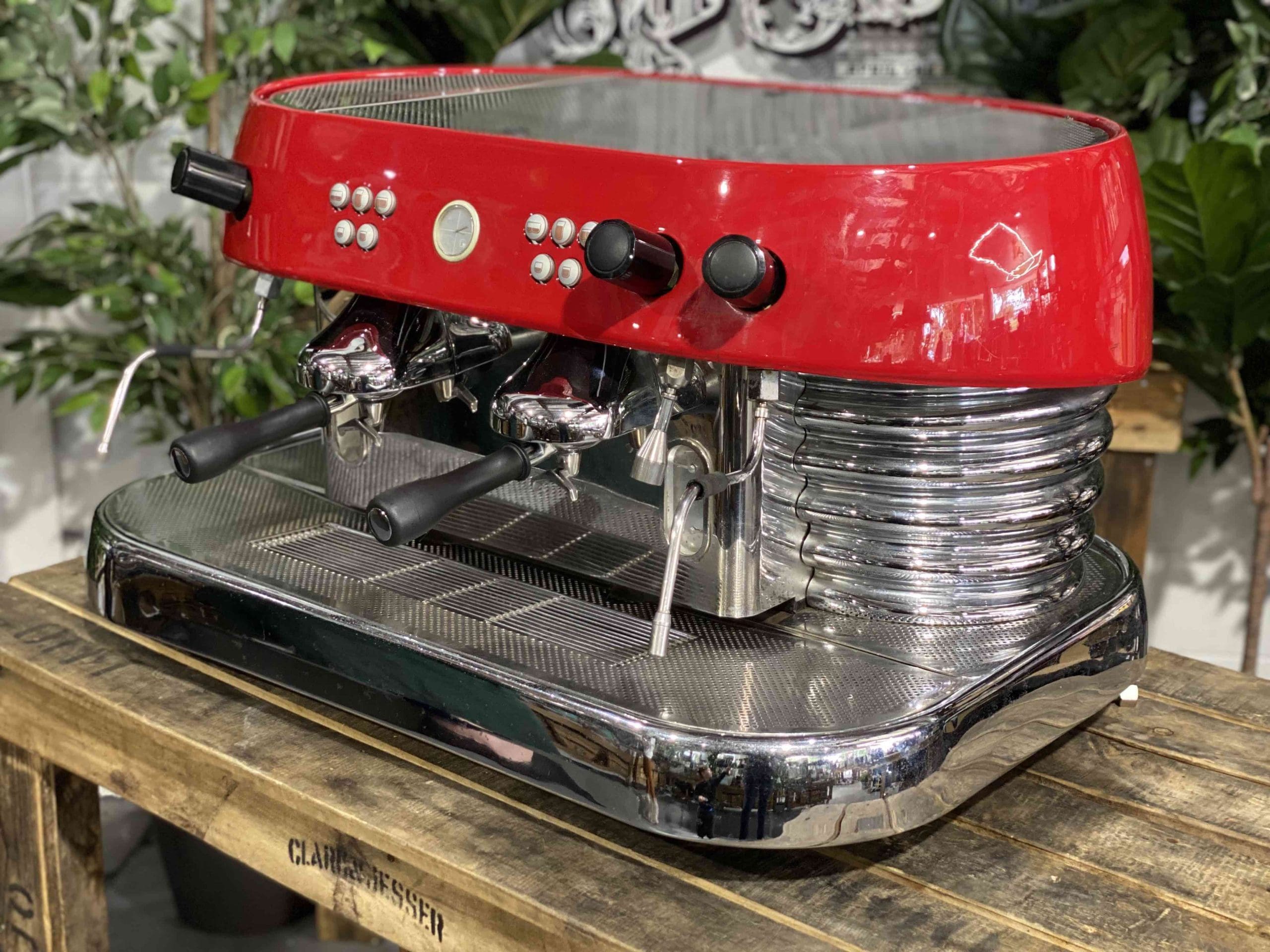 Brasilia Excelsior 2 Group Red Espresso Coffee Machine - Used