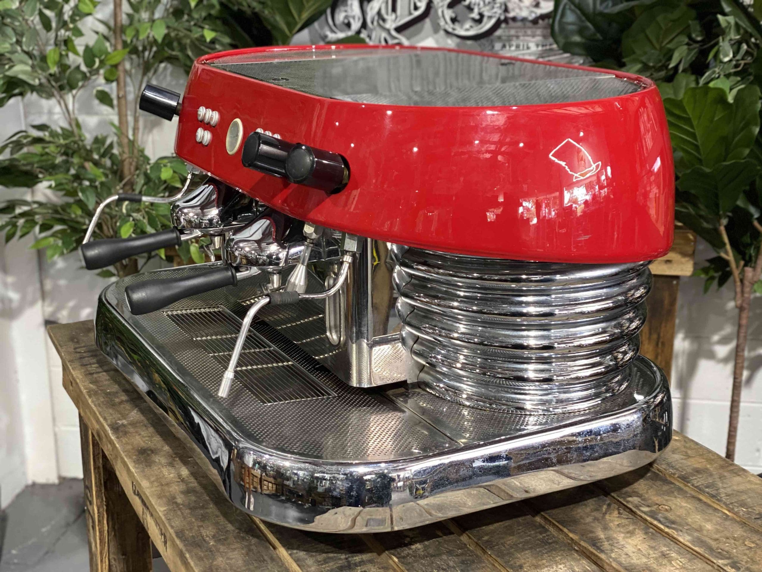 Brasilia Excelsior 2 Group Red Espresso Coffee Machine - Used