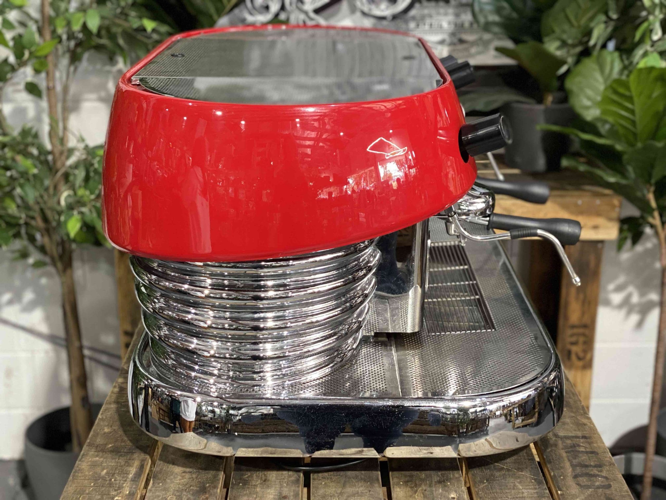 Brasilia Excelsior 2 Group Red Espresso Coffee Machine - Used