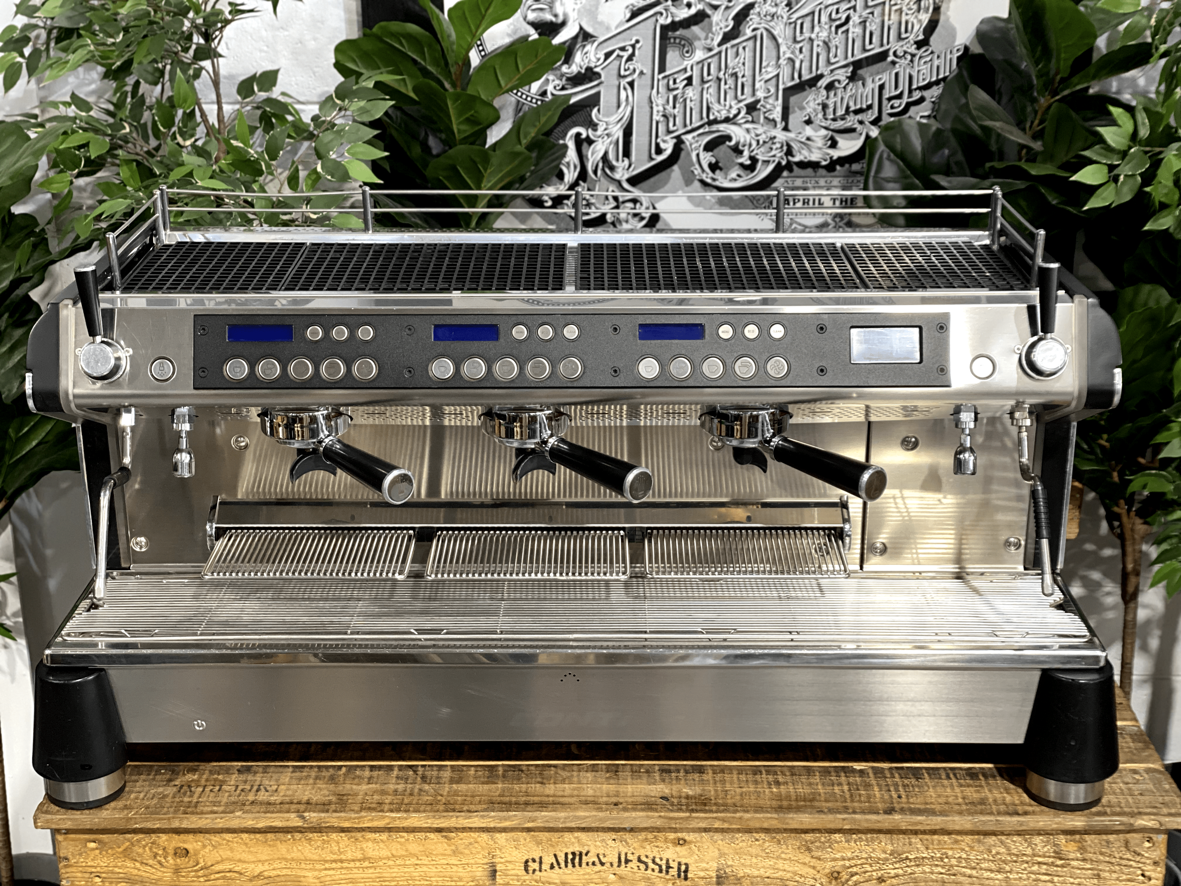 Conti Monte Carlo 3 Group Black Espresso Coffee Machine - Used