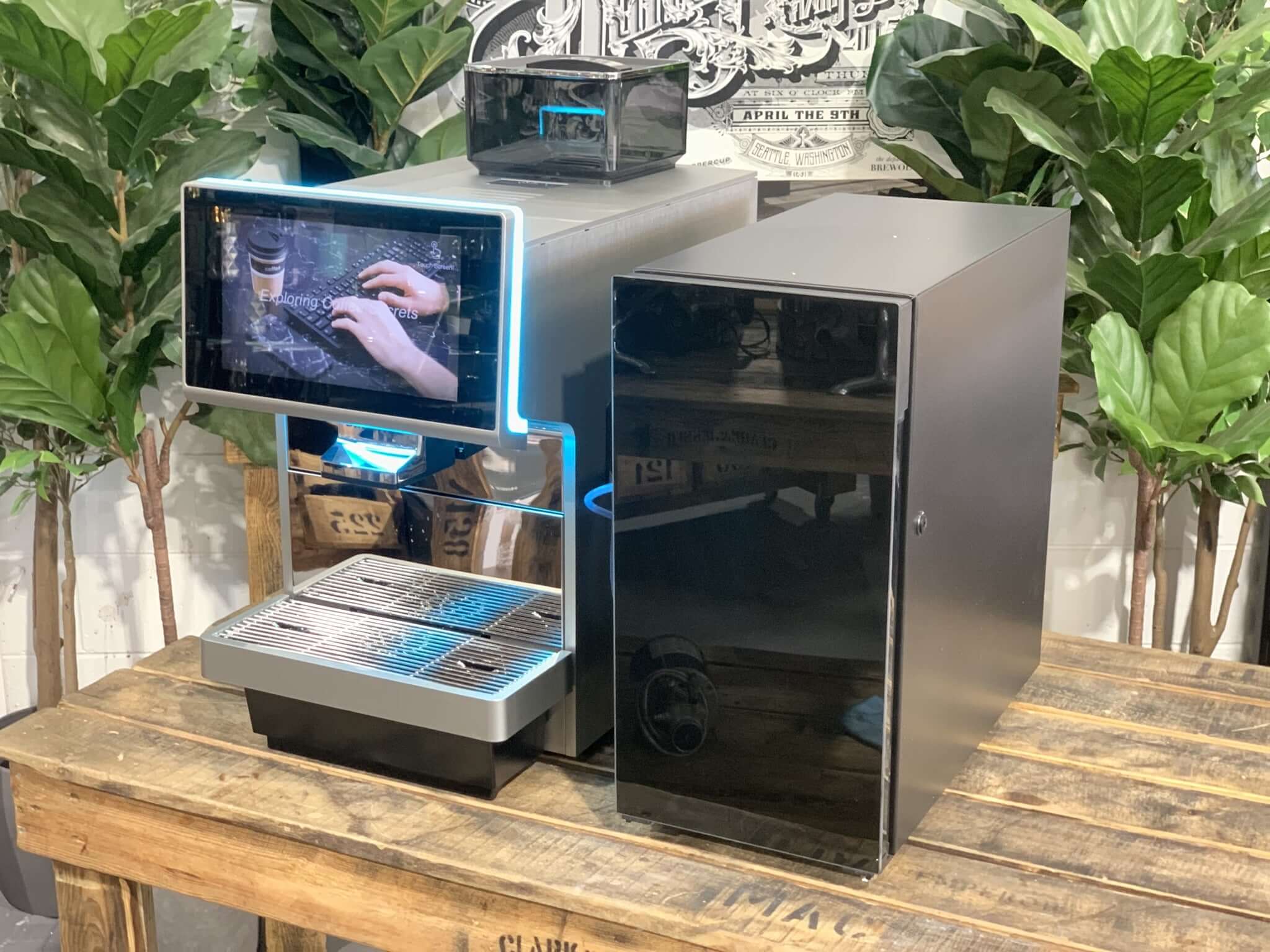 Dr Coffee M12 Plus Fully Automatic & Milk Fridge Brand New Grey & Black