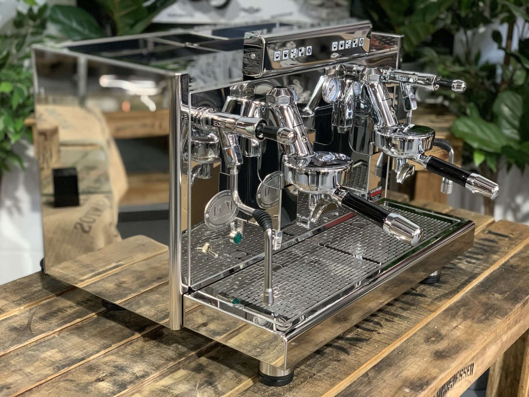 Ecm Elektronika Profi Due 2 Group Stainless Steel Brand New Espresso Coffee Machine