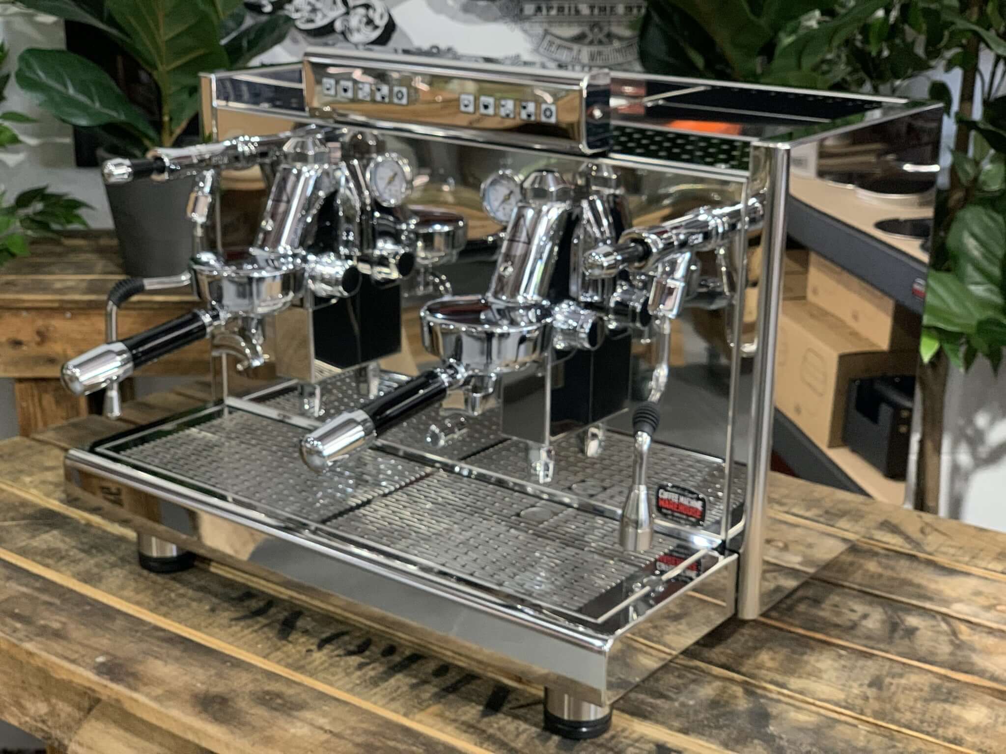 Ecm Elektronika Profi Due 2 Group Stainless Steel Brand New Espresso Coffee Machine