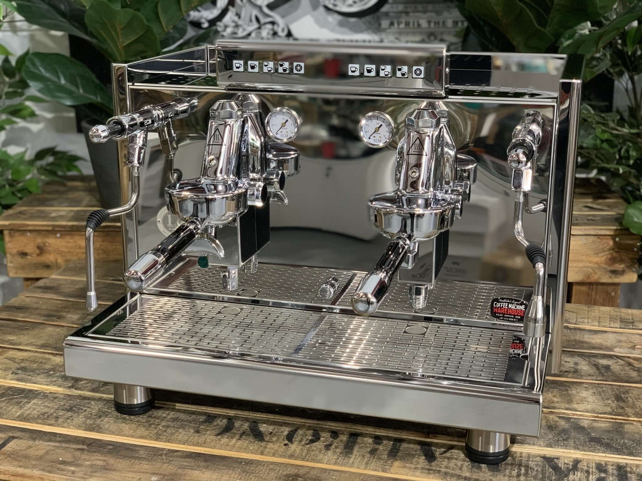 Ecm Elektronika Profi Due 2 Group Stainless Steel Brand New Espresso Coffee Machine