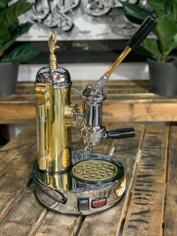 Elektra Micro Casa 1 Group Coffee Machine Chrome & Gold - New