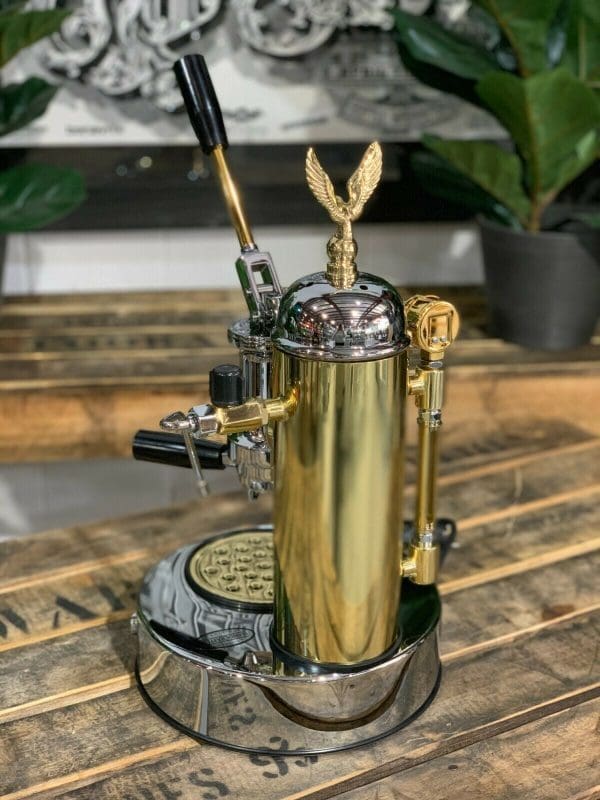 Elektra Micro Casa 1 Group Coffee Machine Chrome & Gold - New