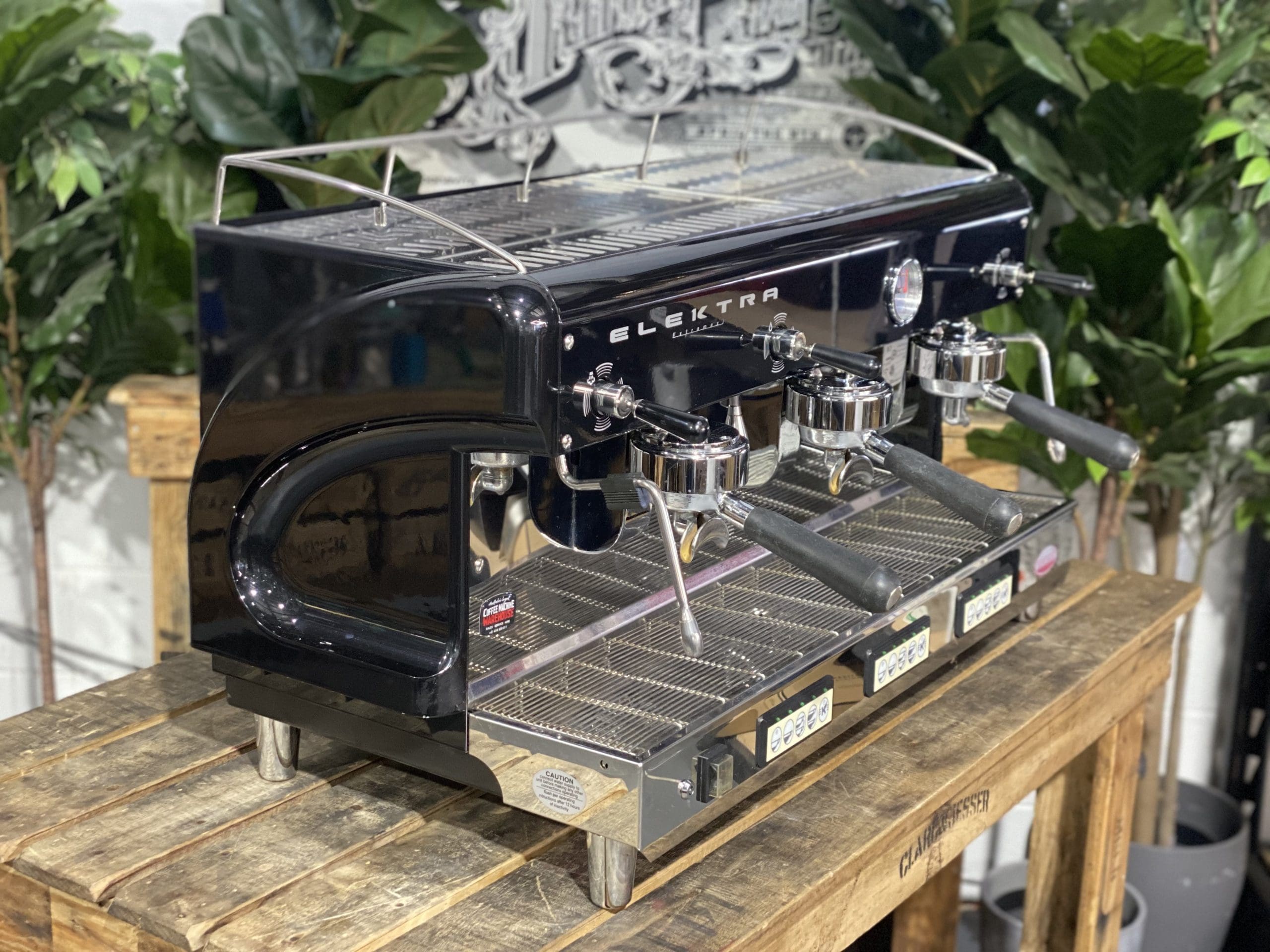 Elektra Maxi 3 Group Black Espresso Coffee Machine - Used