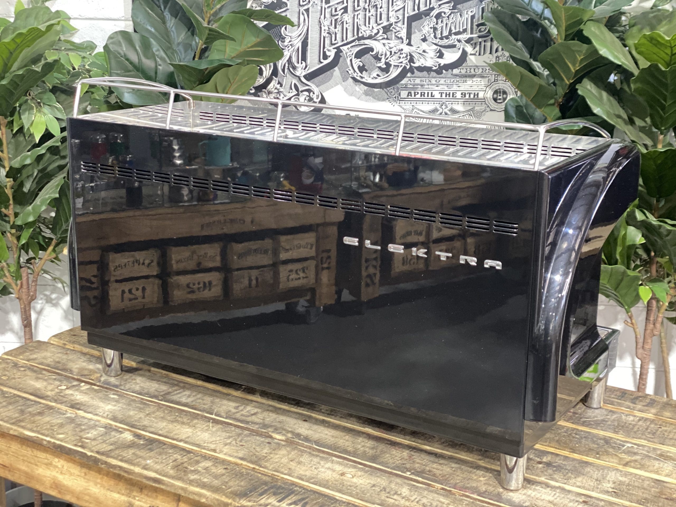 Elektra Maxi 3 Group Black Espresso Coffee Machine - Used