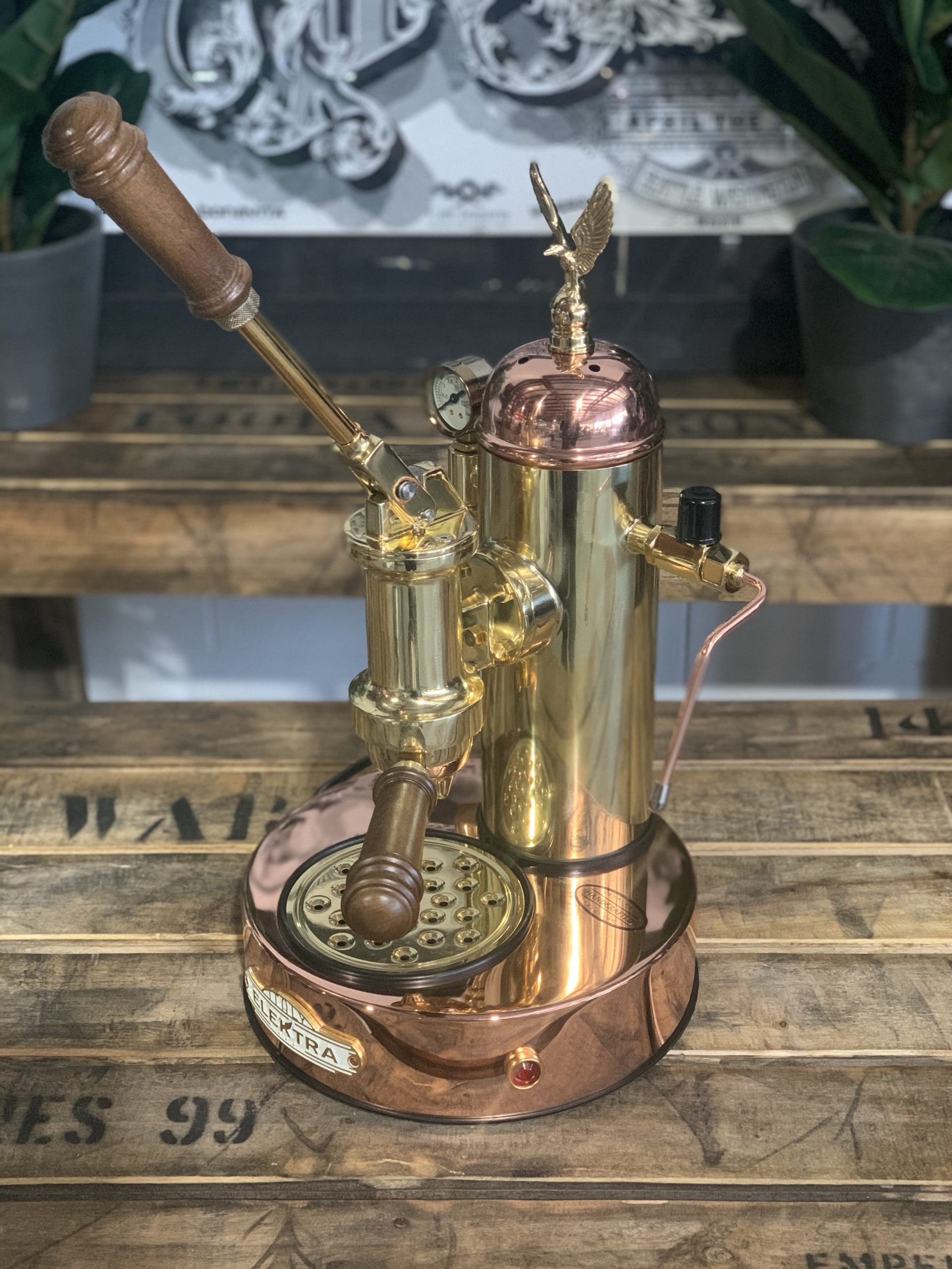 Elektra Micro Casa Leva 1 Group Coffee Machine Bronze & Gold - New