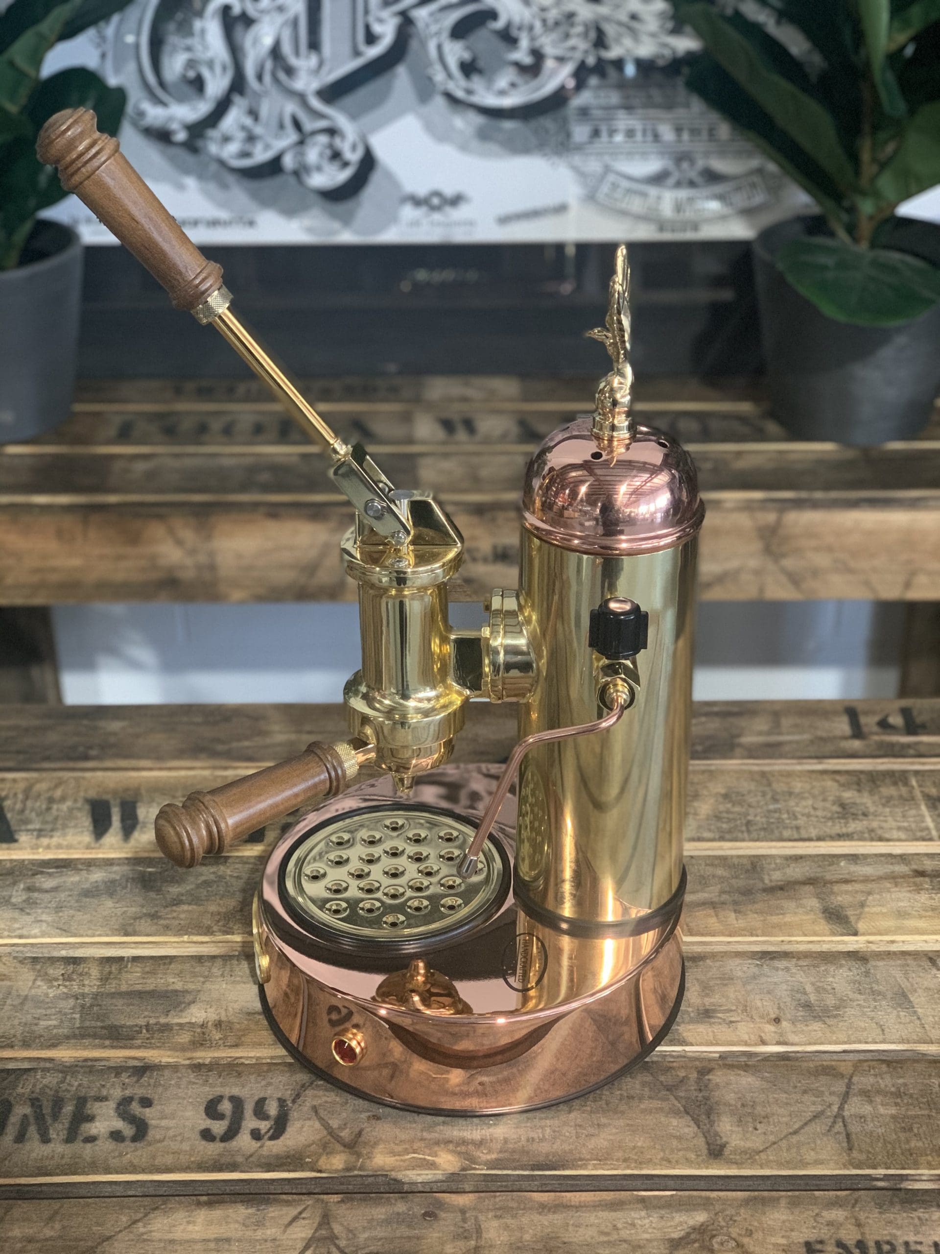 Elektra Micro Casa Leva 1 Group Coffee Machine Bronze & Gold - New