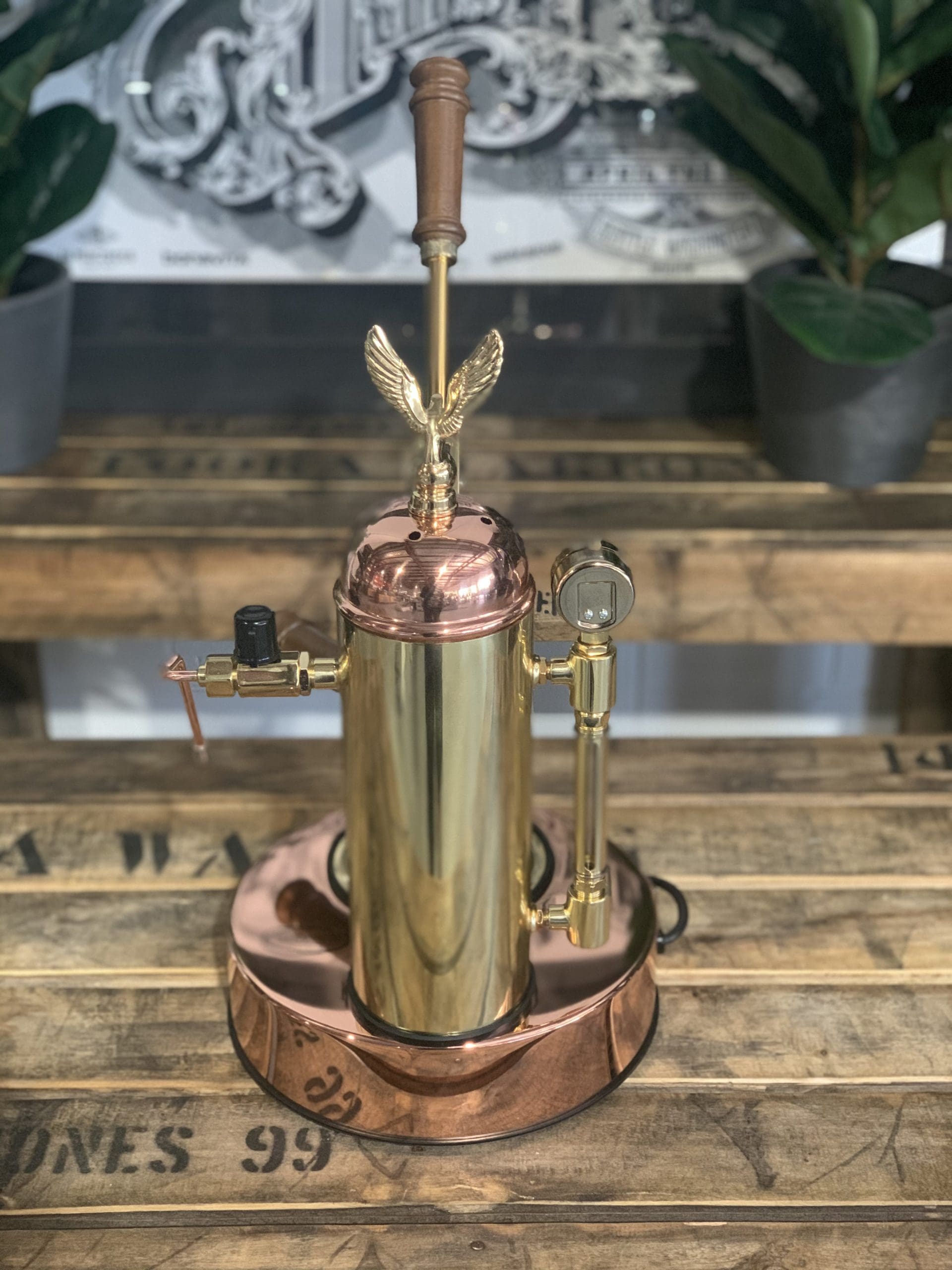 Elektra Micro Casa Leva 1 Group Coffee Machine Bronze & Gold - New