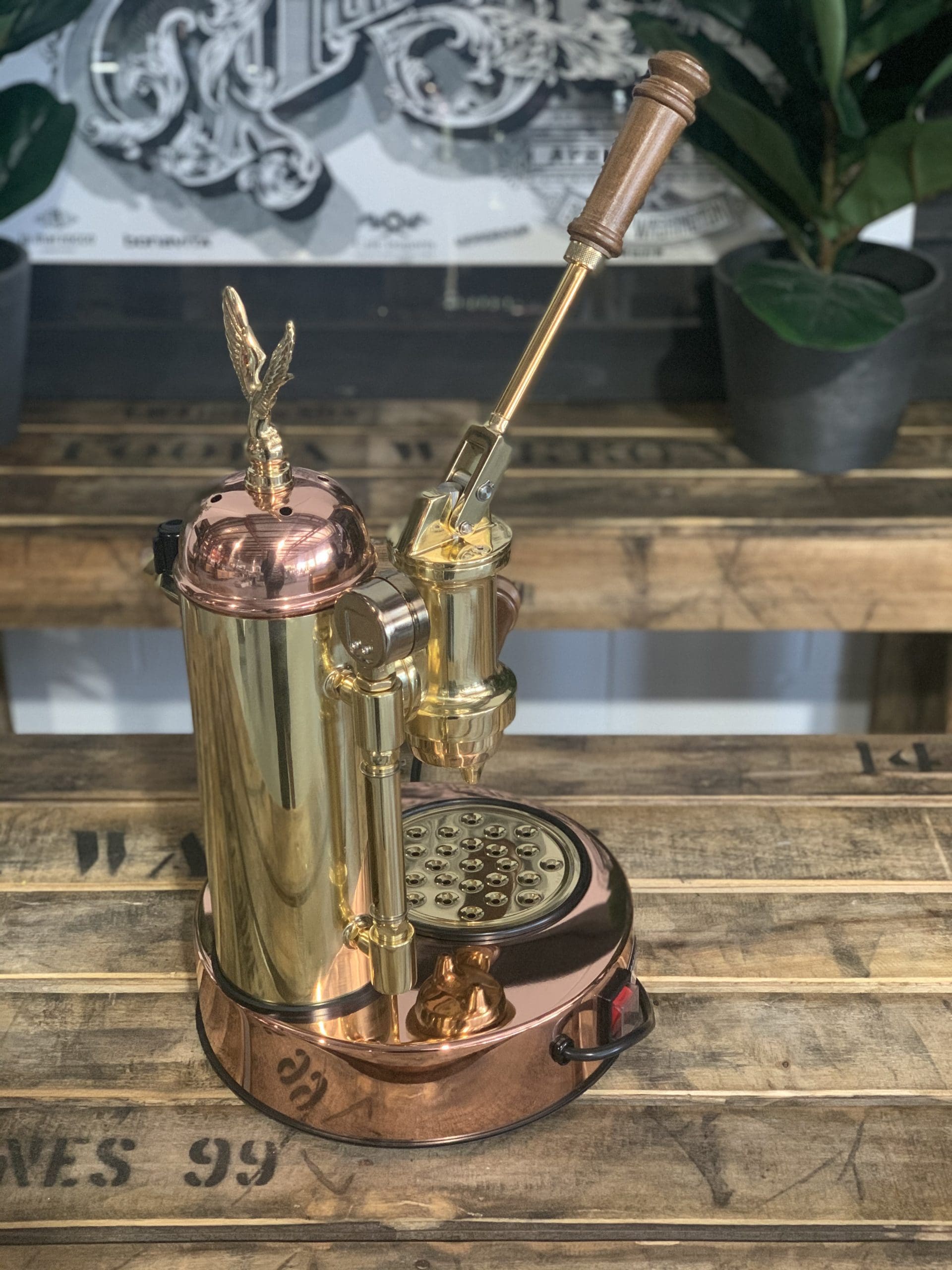 Elektra Micro Casa Leva 1 Group Coffee Machine Bronze & Gold - New