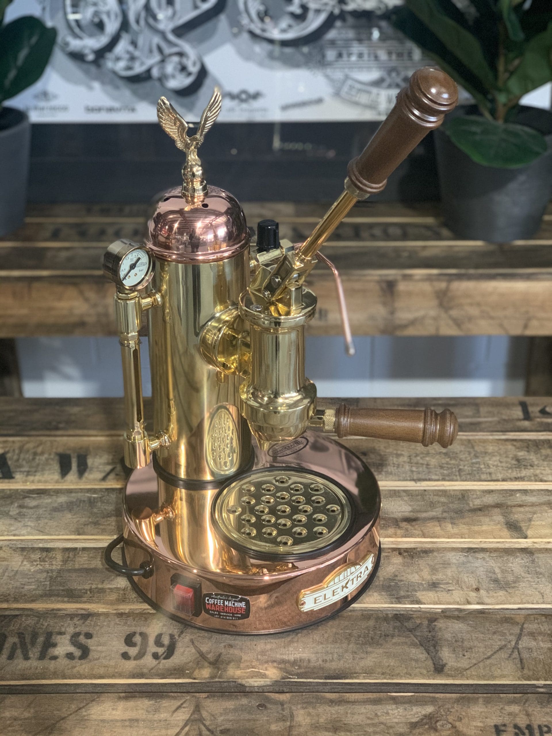 Elektra Micro Casa Leva 1 Group Coffee Machine Bronze & Gold - New