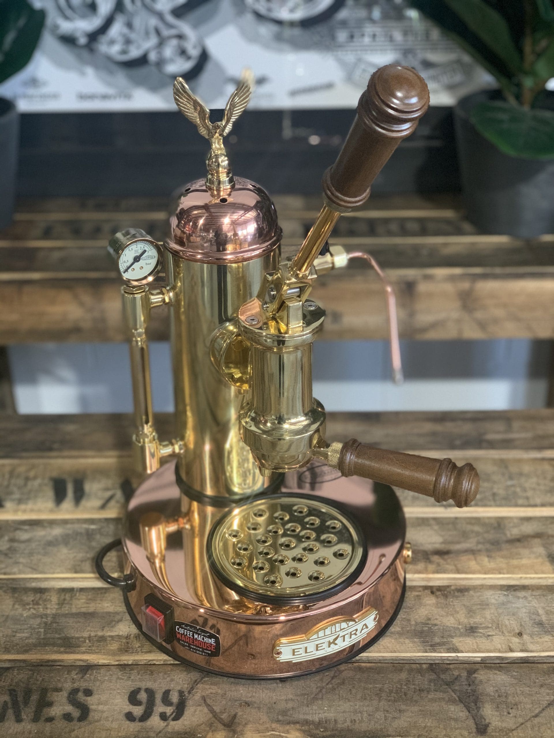 Elektra Micro Casa Leva 1 Group Coffee Machine Bronze & Gold - New