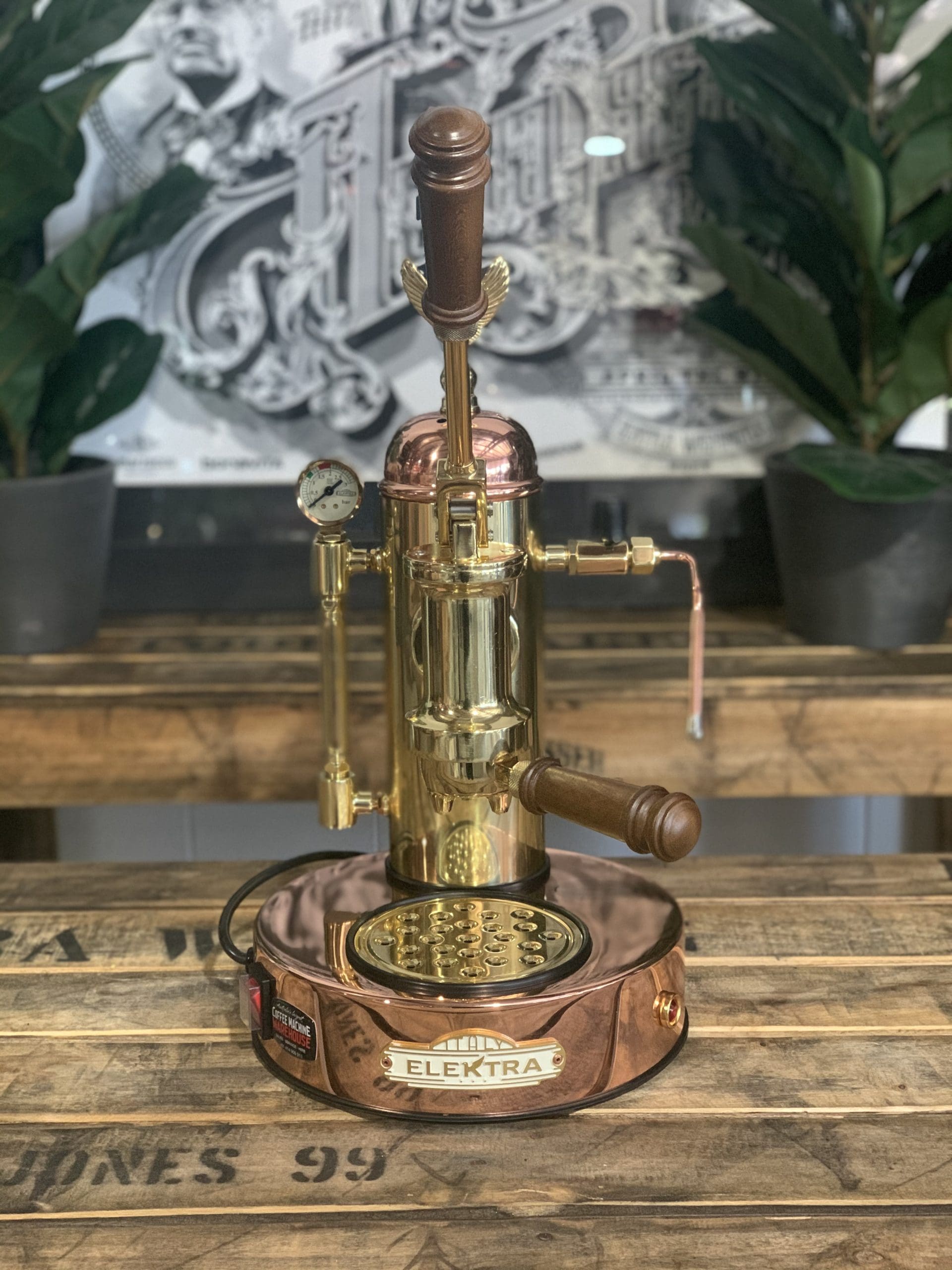 Elektra Micro Casa Leva 1 Group Coffee Machine Bronze & Gold - New
