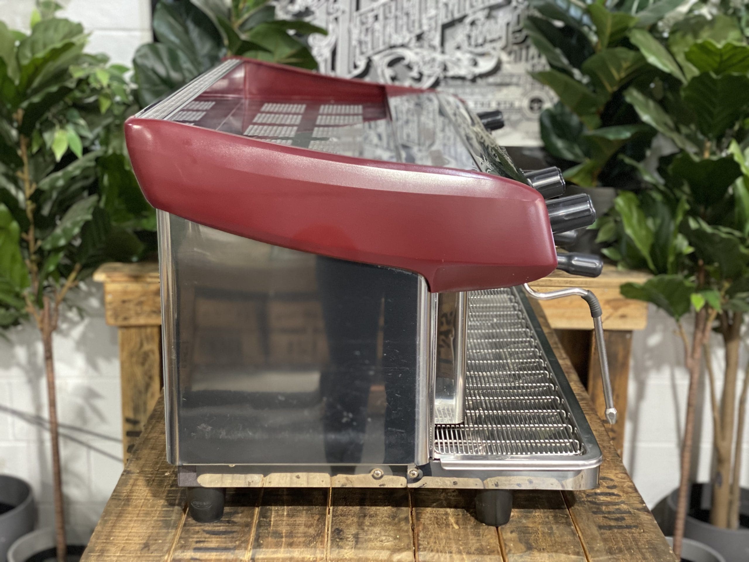 Expobar MegaCrem High Cup 3 Group Stainless & Red Espresso Coffee Machine - Used