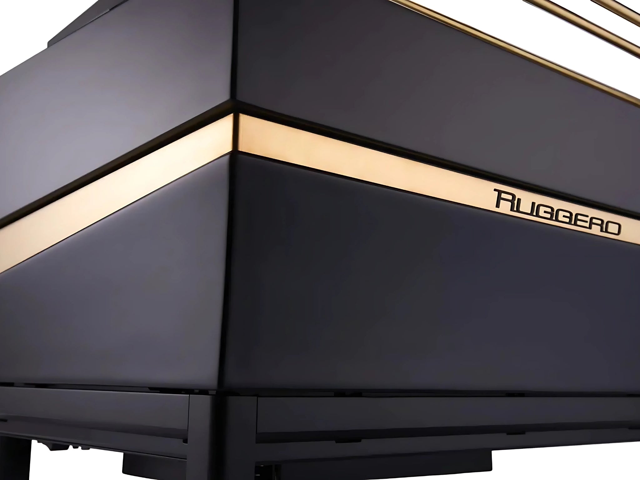 Expobar Ruggero JS80 2 Group Coffee Machine Black – New displayed in a close-up angled view against a clean white background. This espresso coffee machine shows the matte black back panel and side surface with smooth edges and a bold, modern profile, emphasising its professional finish.